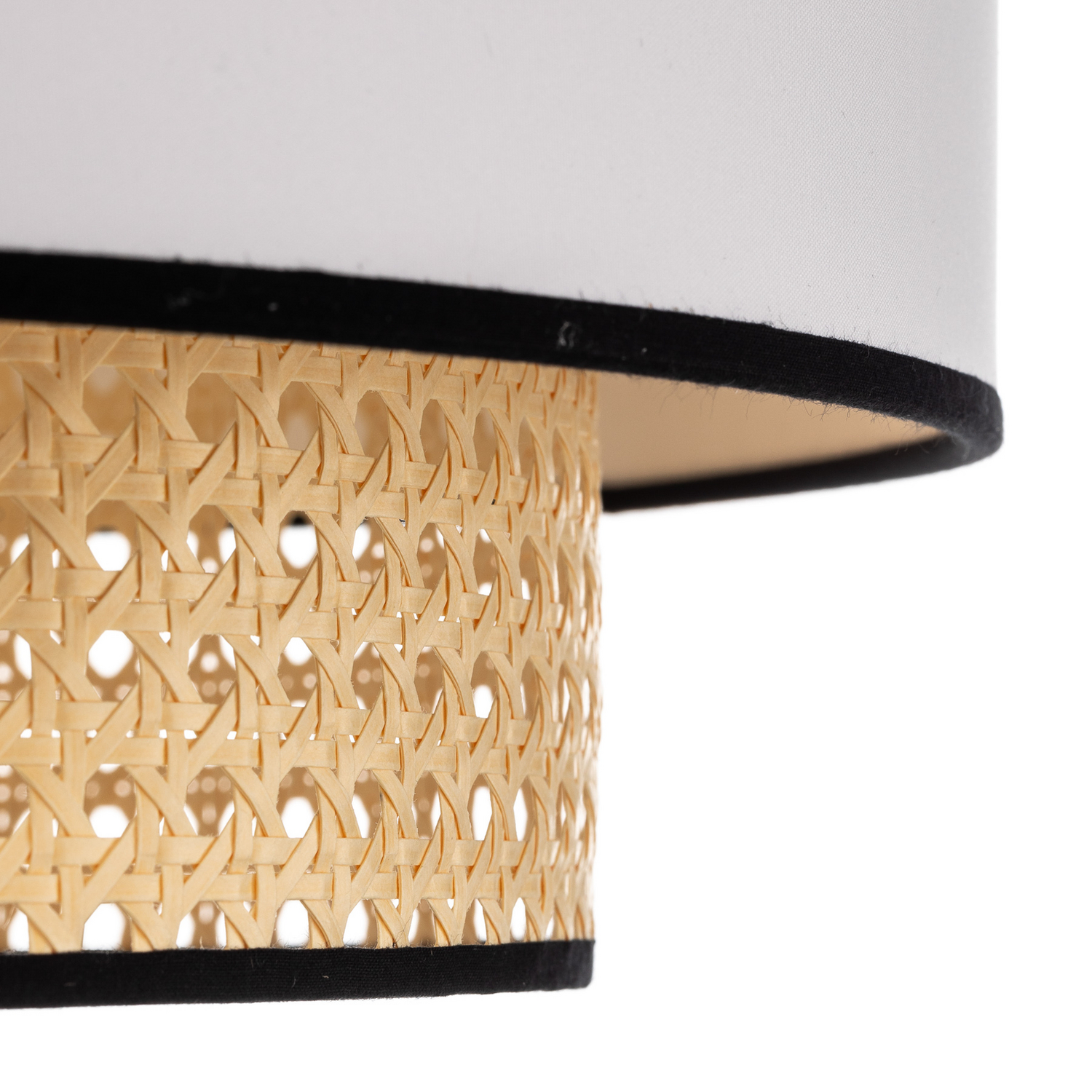 Deckenleuchte Boho Rattan Textil Beige Weiß Deckenlampe Lampe Leuchte Licht Spot B-Ware - 5903689184410