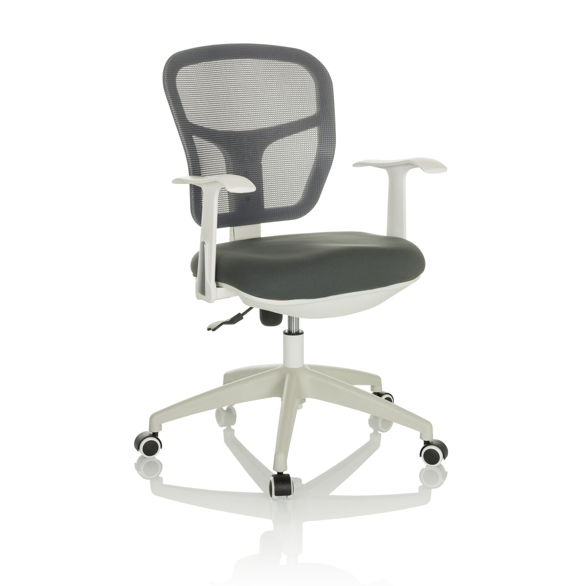 hjh OFFICE Bürostuhl Drehstuhl Schreibtischstuhl Netzstoff Stoff Armlehne grau - 4064323028529