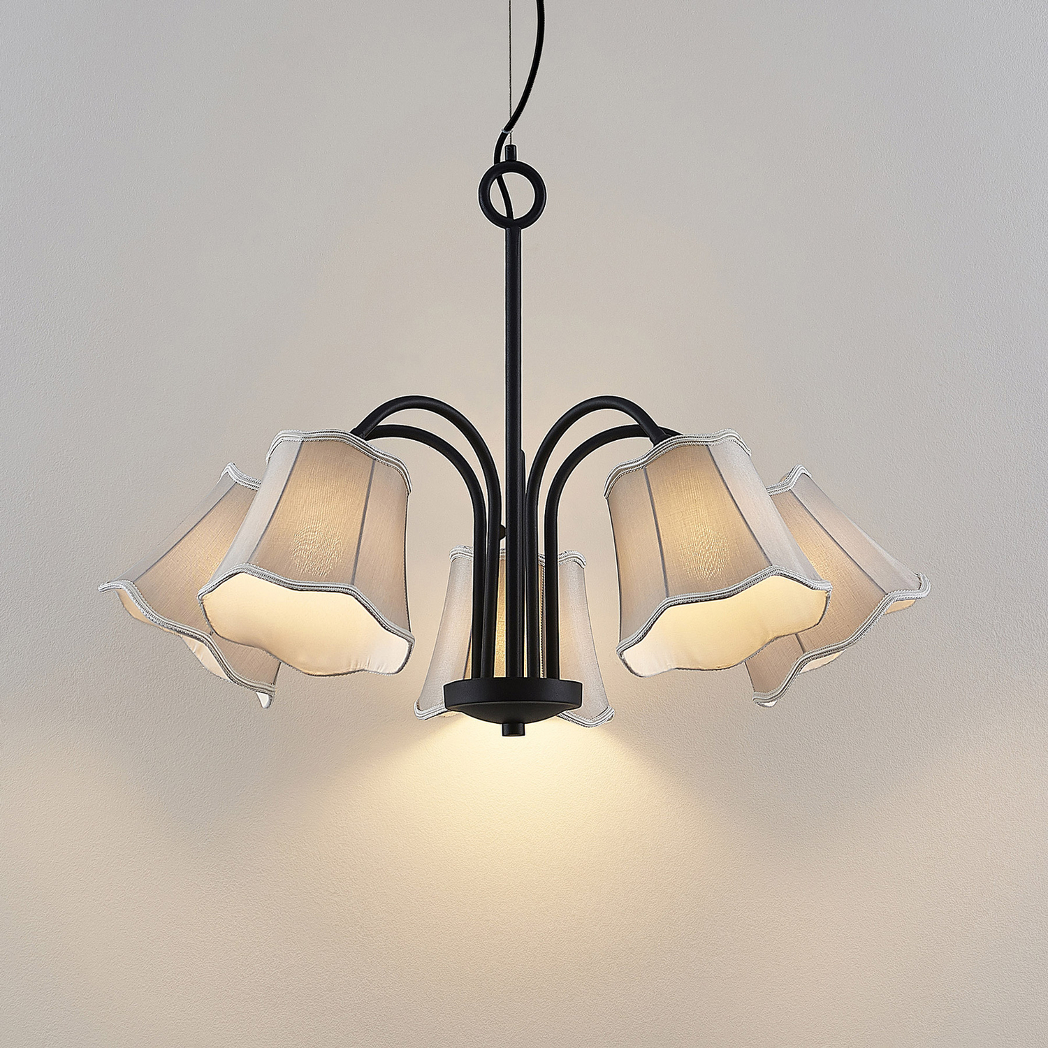 Lucande Binta Hängelampe Fünfflammig Silbergrau Deckenlampe Deckenleuchte Lampe B-Ware - 4251911726206