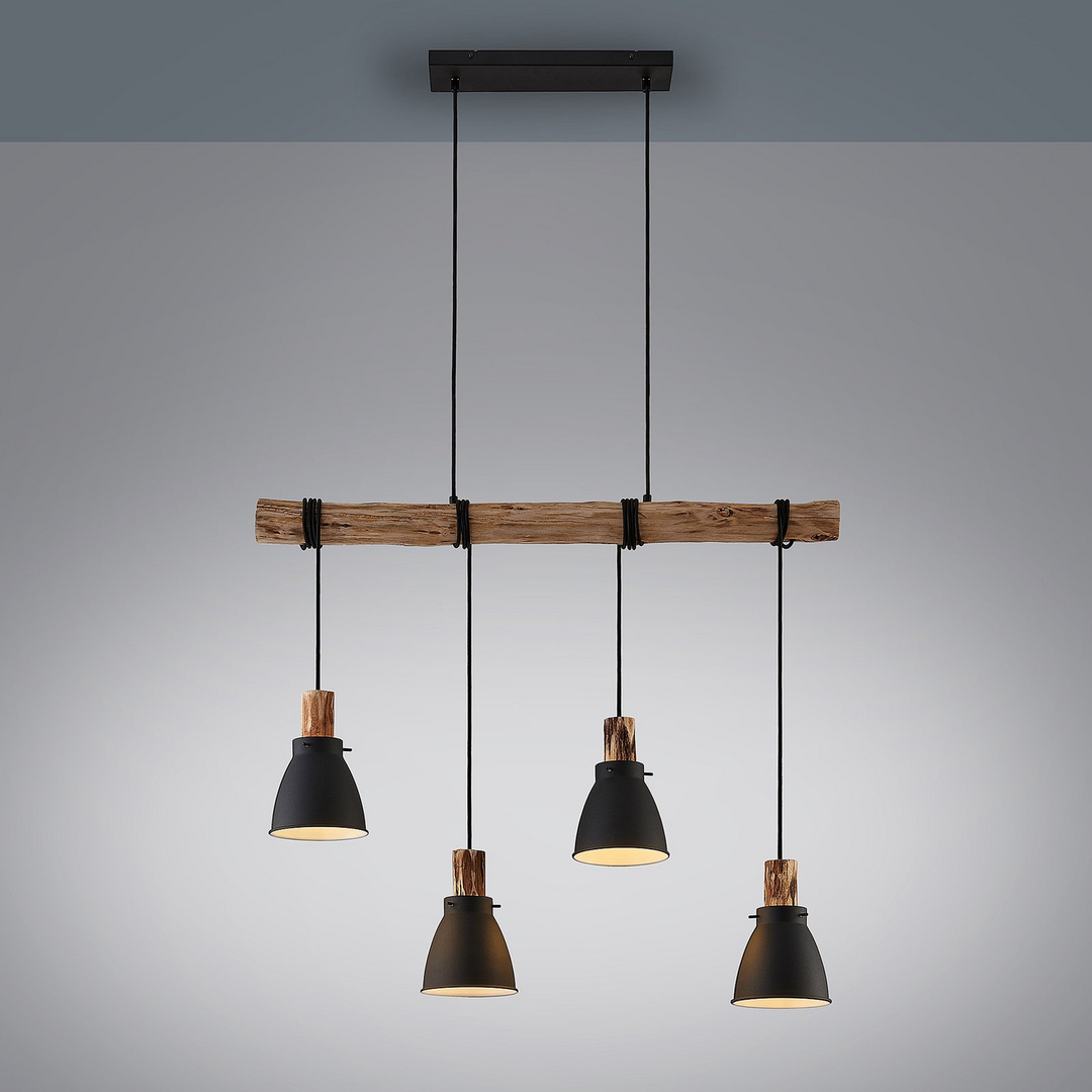 Lindby Trebale Pendelleuchte Hängeleuchte Hängelampe Lampe 4 flammig Eukalyptus