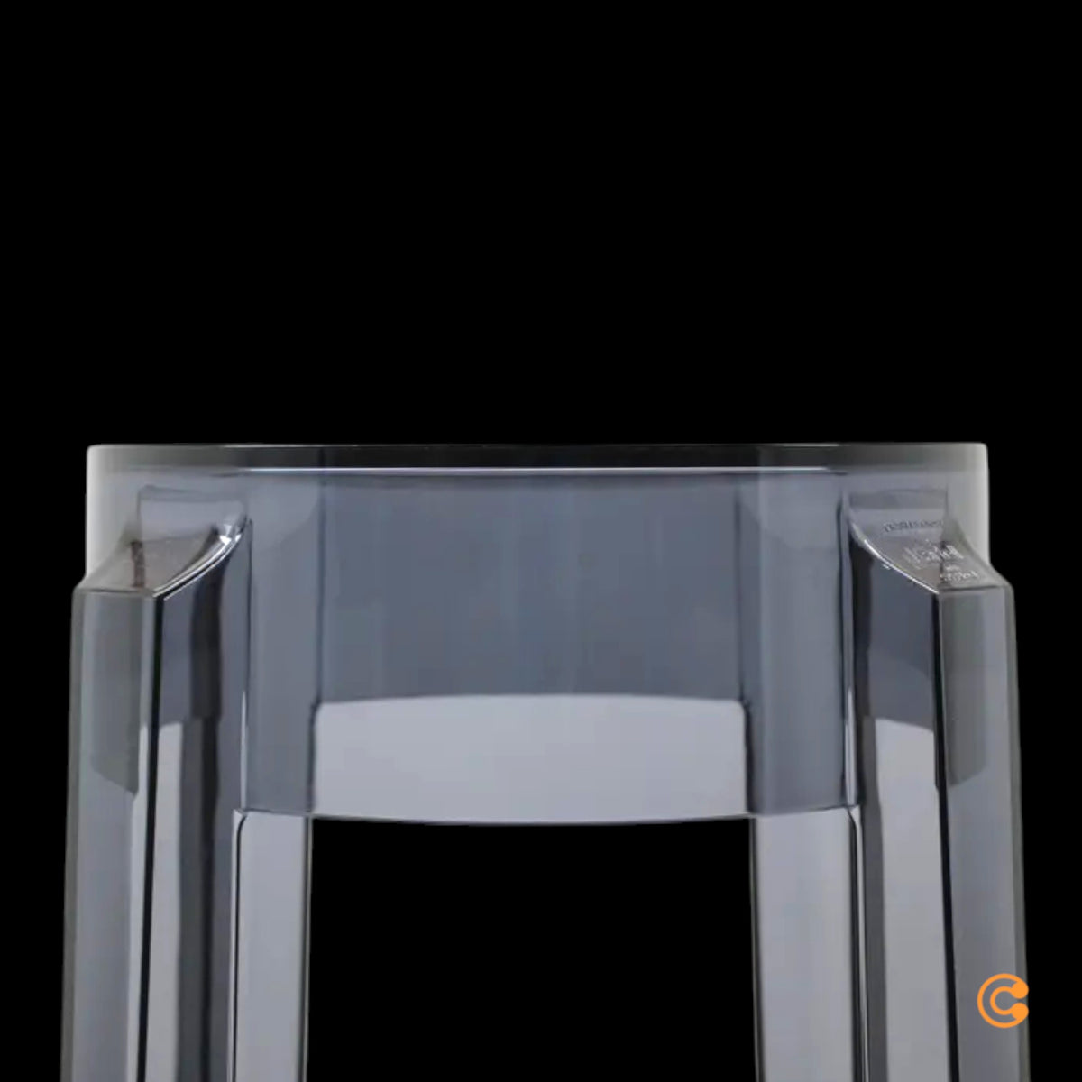 Kartell Charles Ghost Barhocker Hocker Barstuhl Grau 65cm Polycarbonat Outdoor - 8034105782723