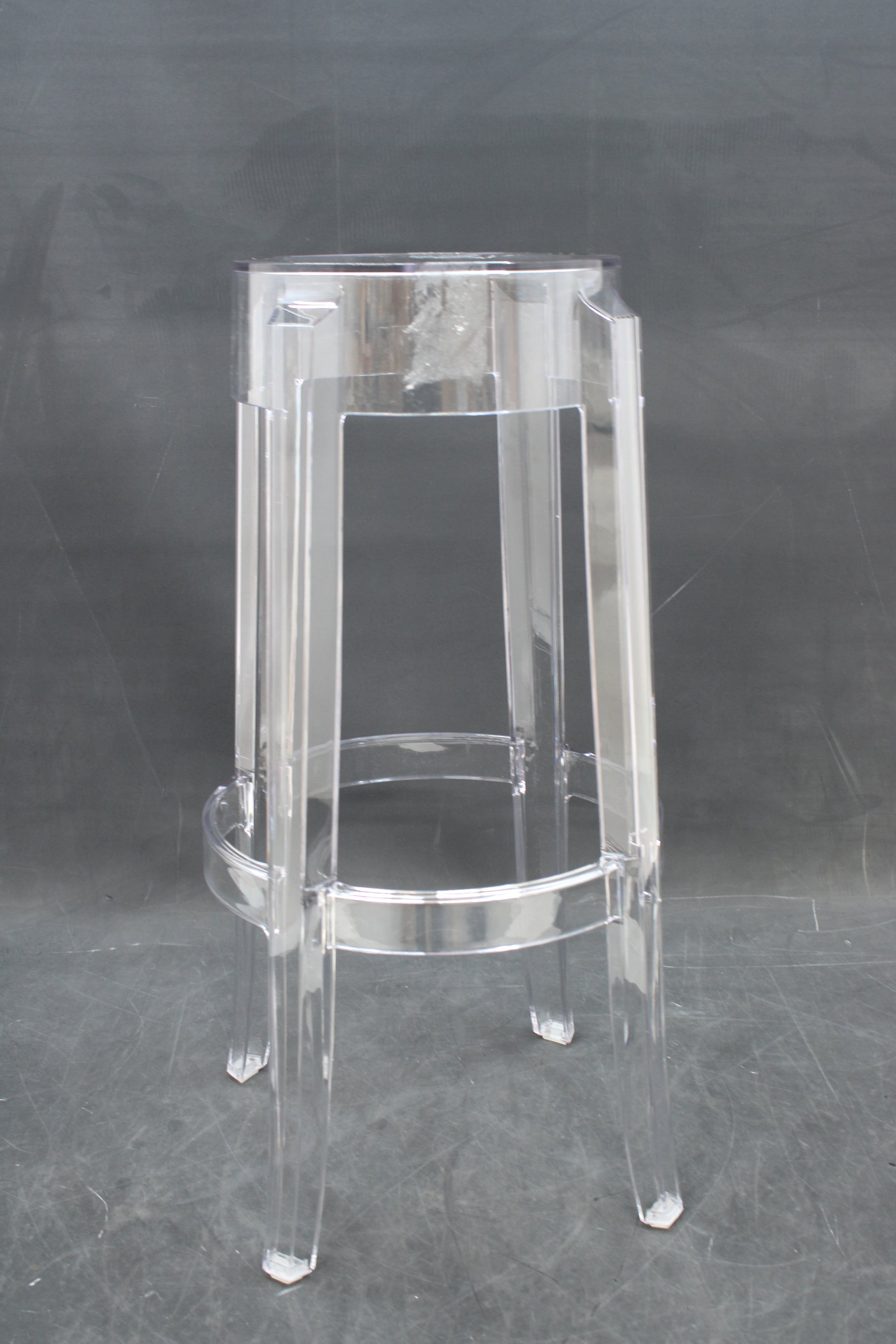 Kartell Charles Sitz Hocker Sitzhocker Barhocker Sitz transparent H 75 x Ø 29cm - 8034105780361