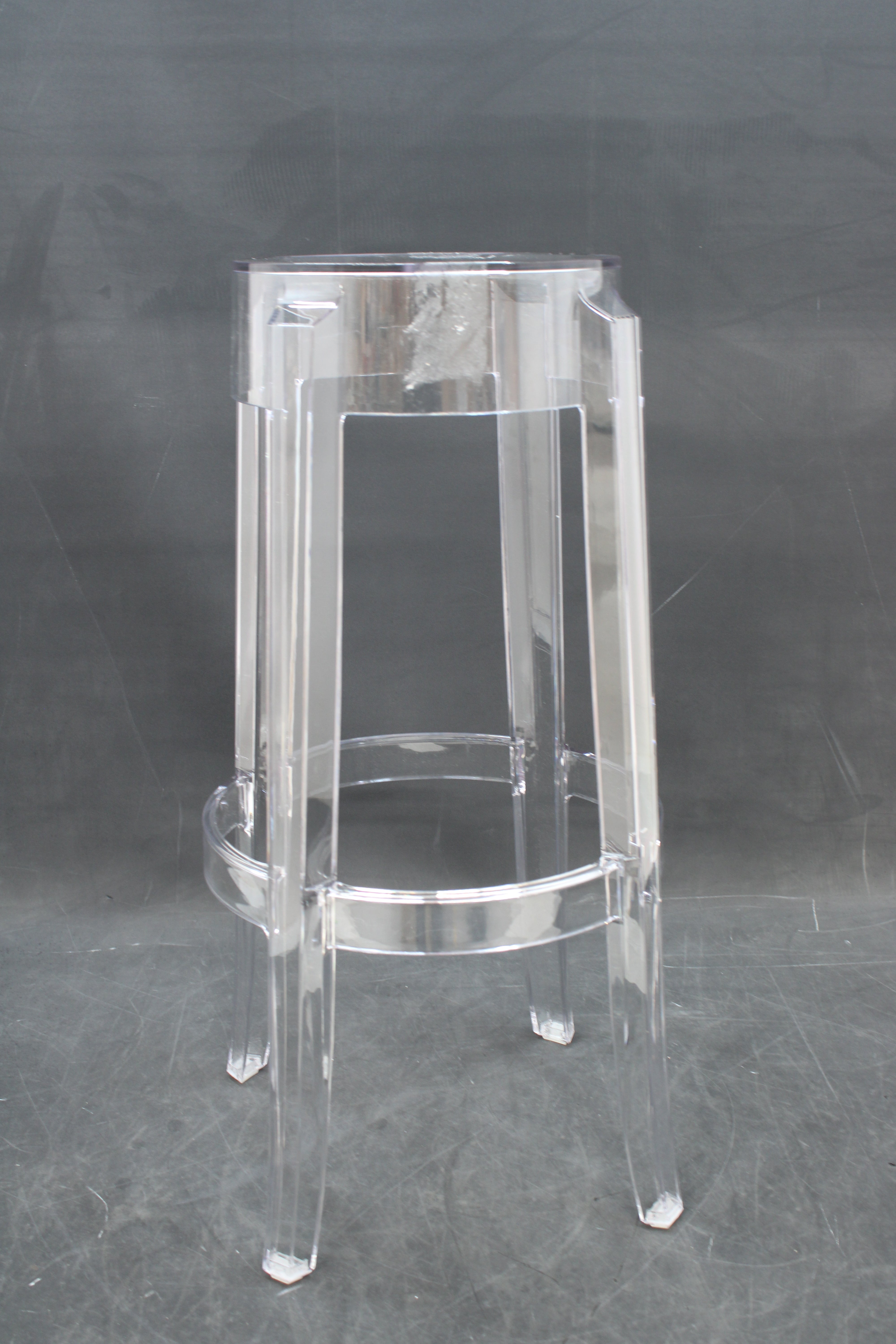 Kartell Charles Sitz Hocker Sitzhocker Barhocker Sitz transparent H 75 x Ø 29cm - 8034105780361