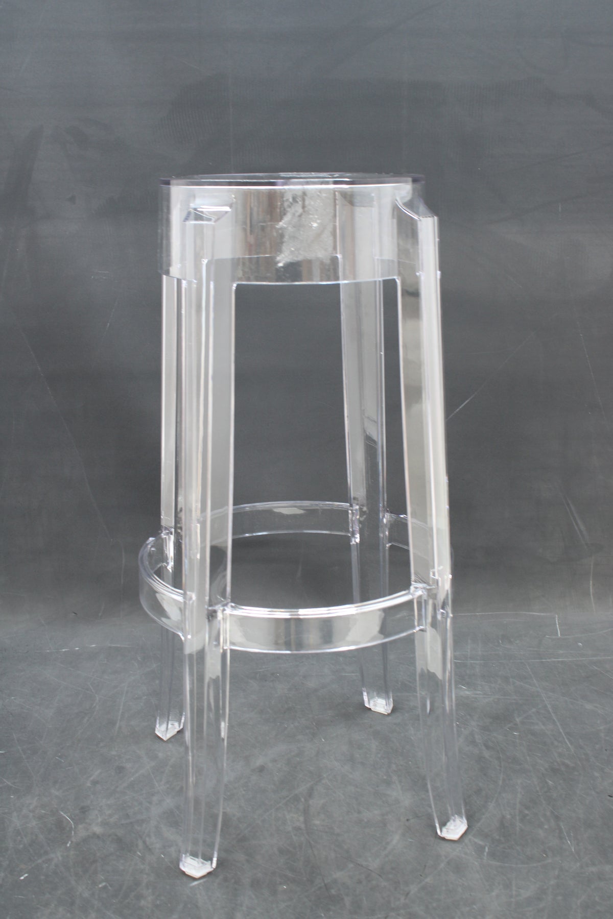 Kartell Charles Sitz Hocker Sitzhocker Barhocker Sitz transparent H 75 x Ø 29cm - 8034105780361