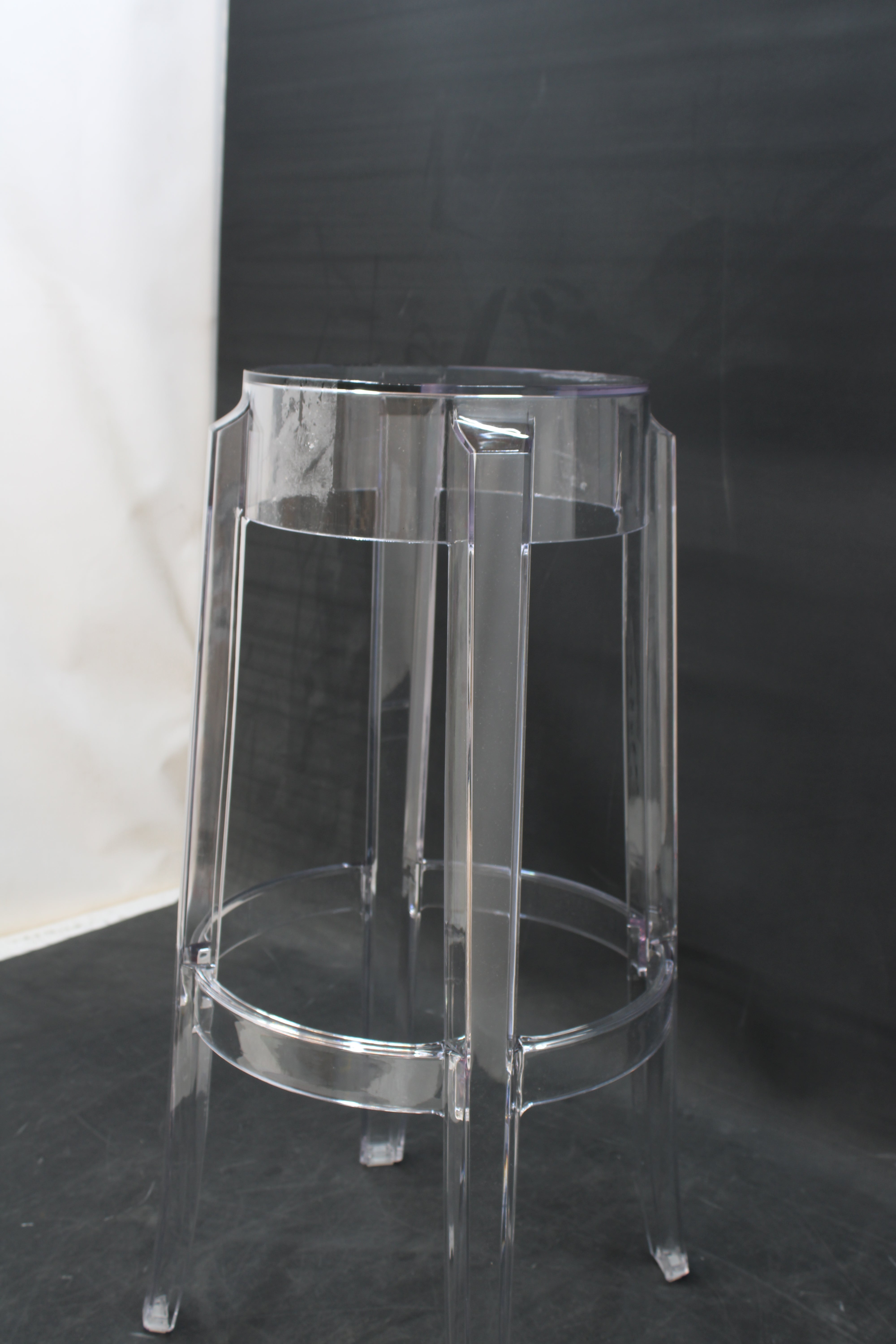 Kartell Charles Sitz Hocker Sitzhocker Barhocker Sitz transparent H 75 x Ø 29cm - 8034105780361