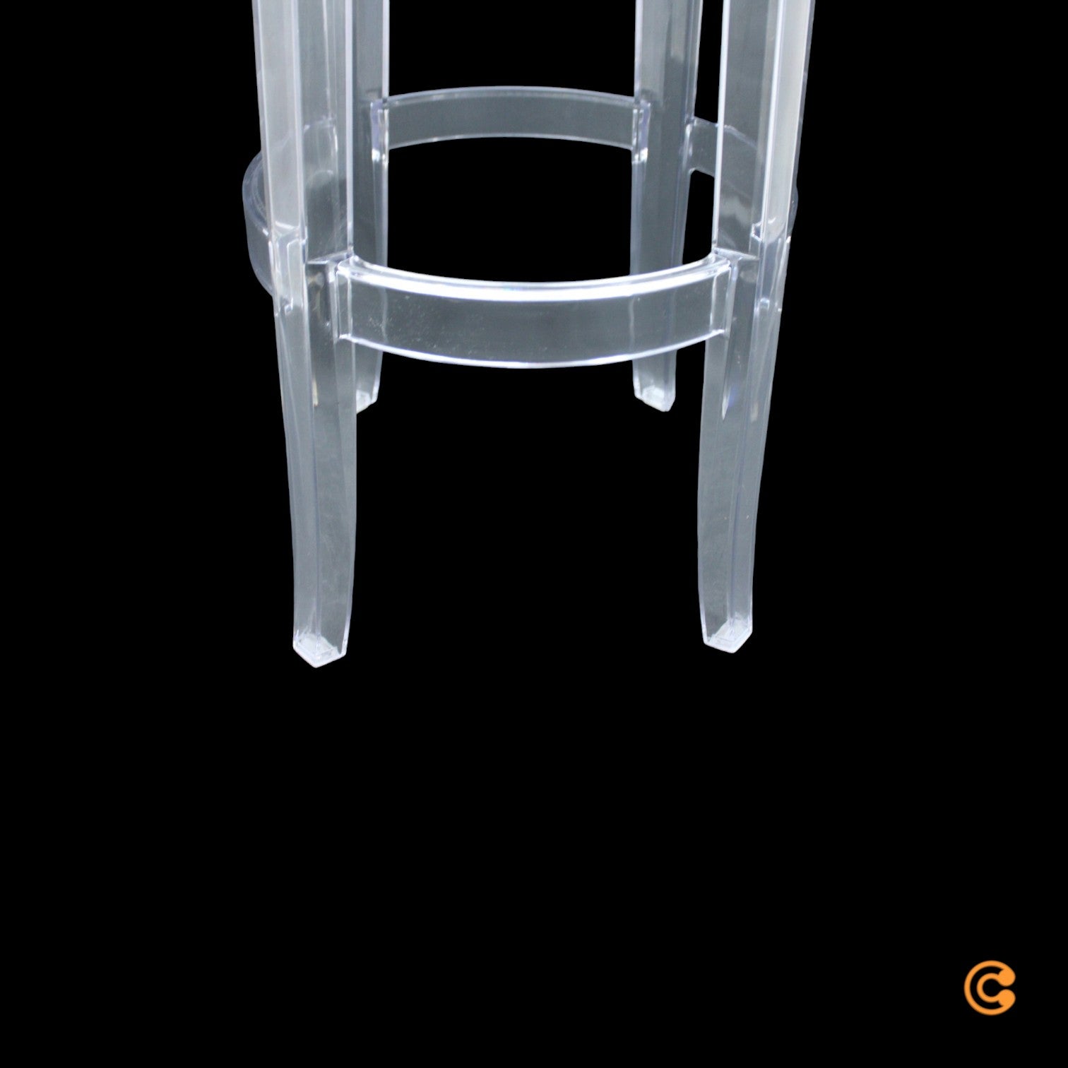 Kartell Charles Sitz Hocker Sitzhocker Barhocker transparent Stuhl 75 cm - 8034105780361