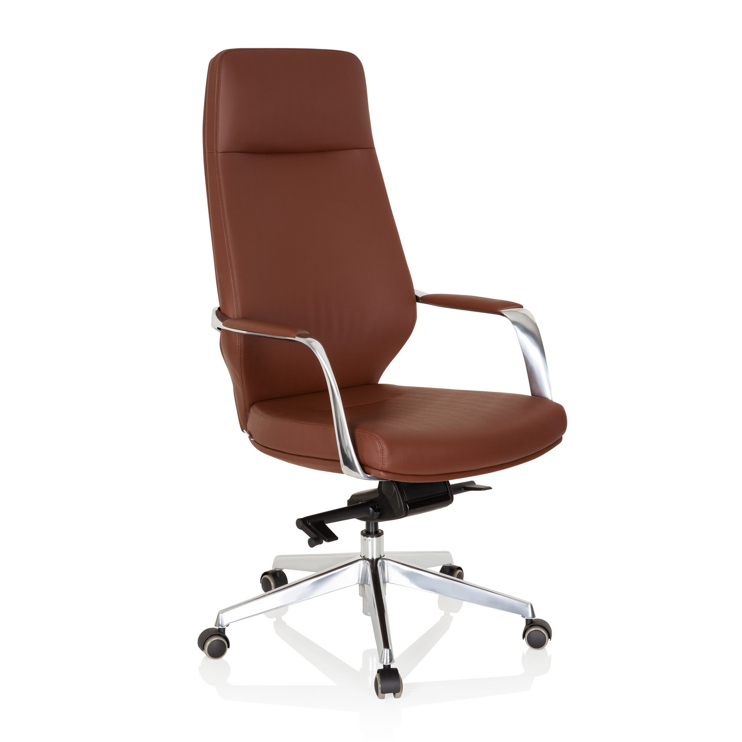 Hjh Office Chefsessel Bürostuhl Stuhl Velvet Kunstleder Braun Ergonomisch B-Ware - 4251084663193