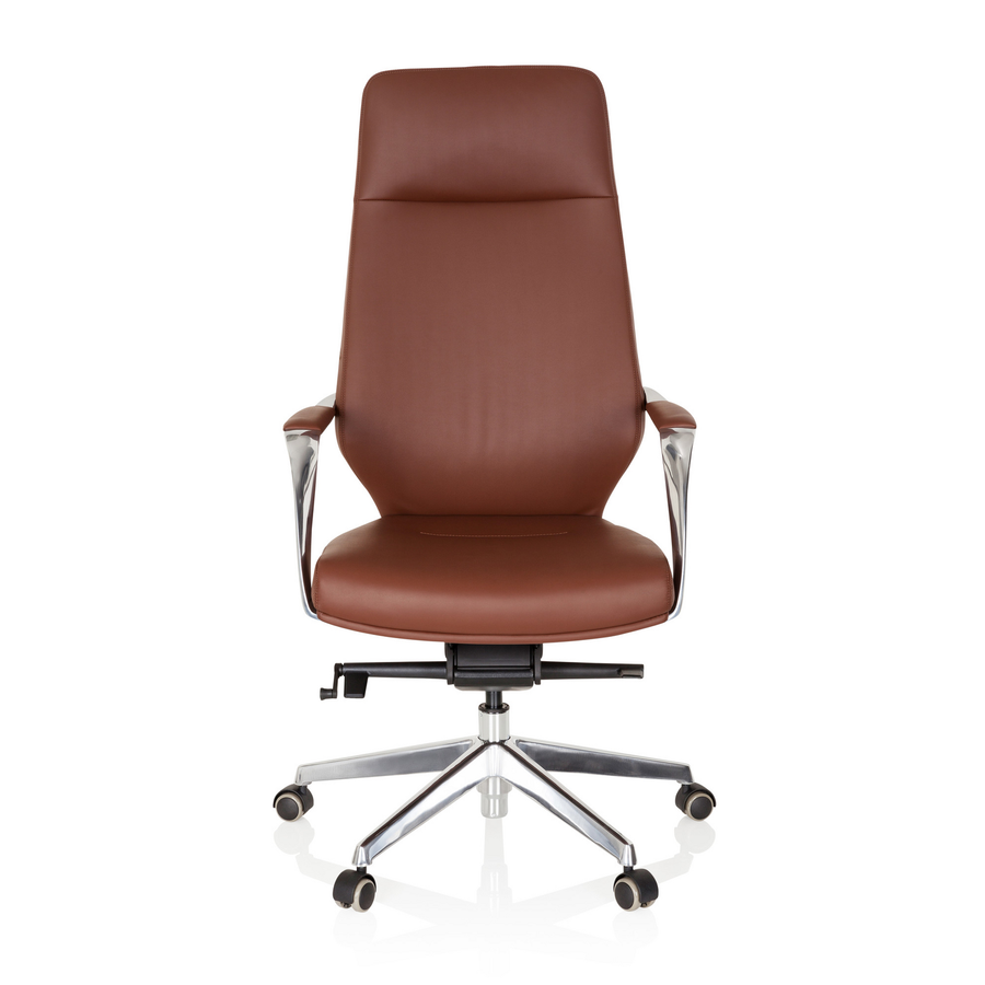 Hjh Office Chefsessel Bürostuhl Stuhl Velvet Kunstleder Braun Ergonomisch B-Ware - 4251084663193