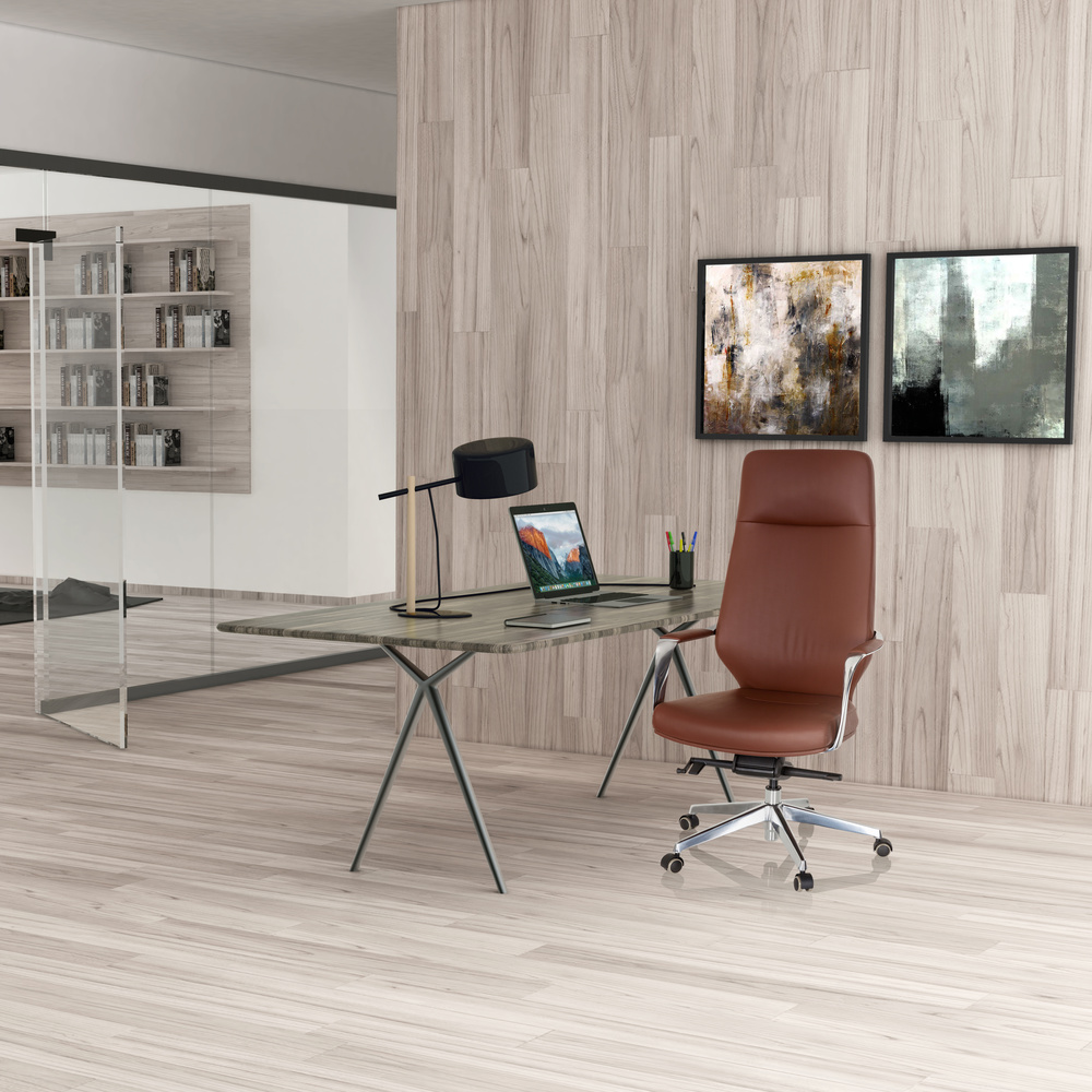 Hjh Office Chefsessel Bürostuhl Stuhl Velvet Kunstleder Braun Ergonomisch B-Ware - 4251084663193