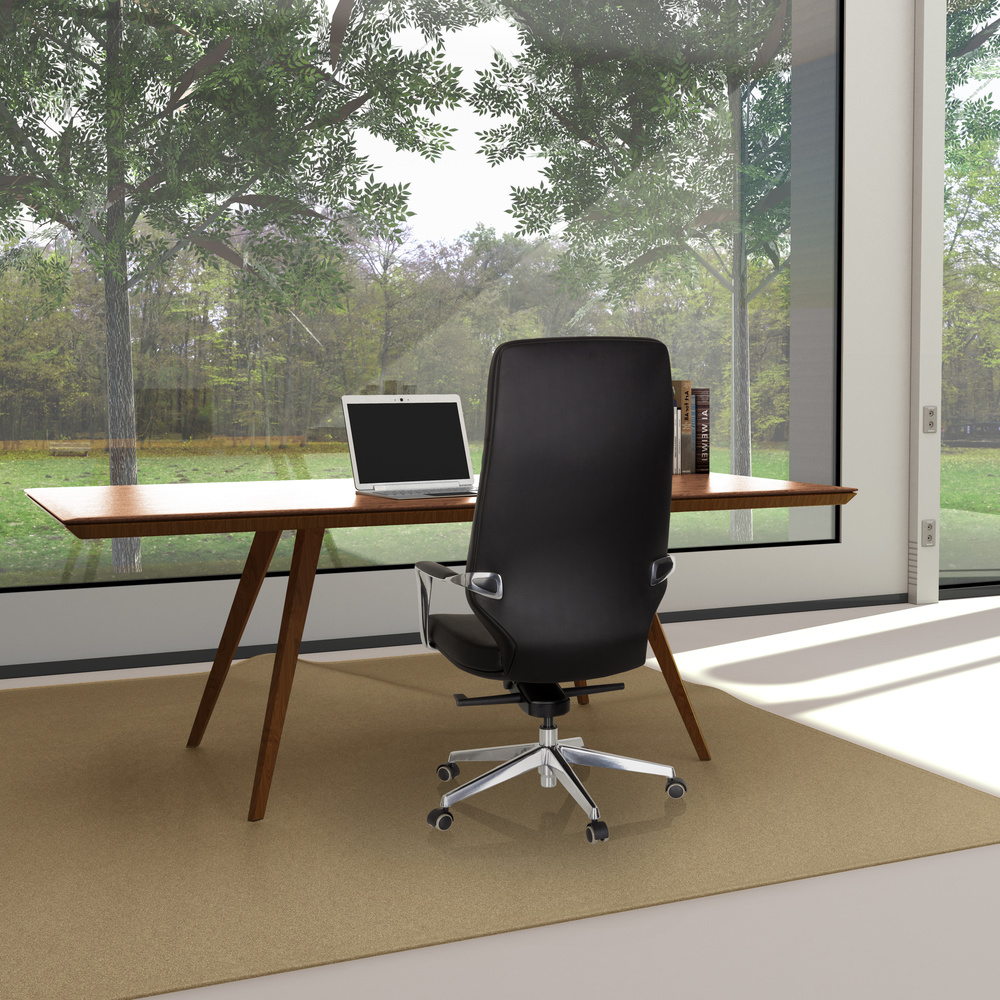Hjh Office Chefsessel Bürostuhl Drehstuhl Velvet Kunstleder Schwarz Armlehnen B-Ware - 4251084663209