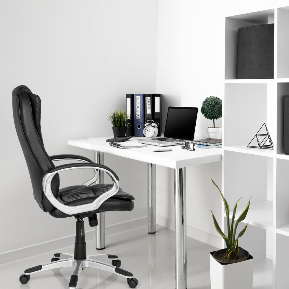 B-Ware My Buero Chefsessel Bürostuhl Drehstuhl Kunstleder Armlehnen Wippmechanik - 4251084640620
