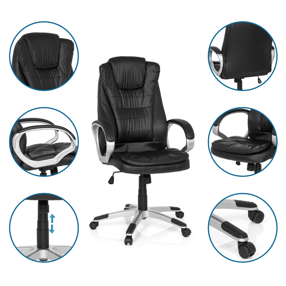 B-Ware My Buero Chefsessel Bürostuhl Drehstuhl Kunstleder Armlehnen Wippmechanik - 4251084640620