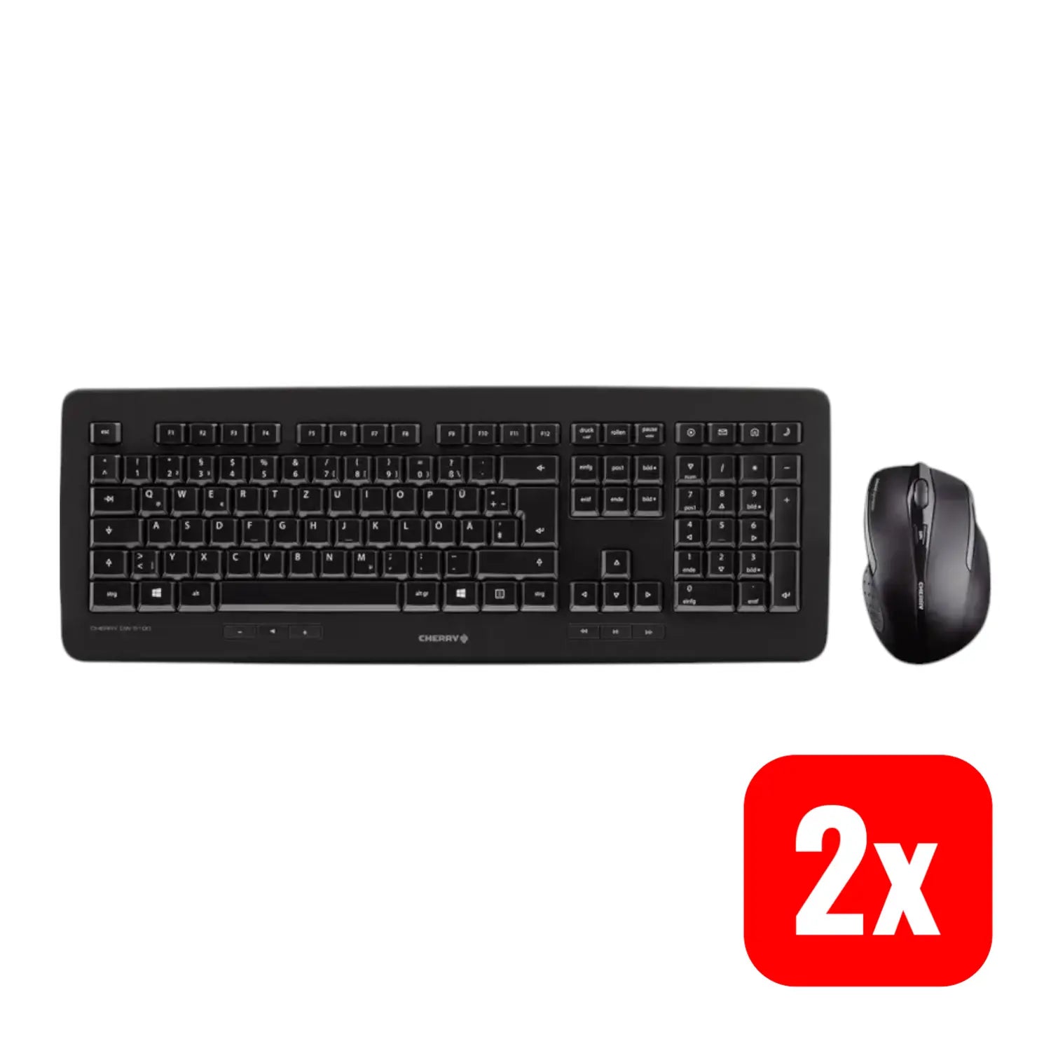 B-Ware Cherry Dw5100 Funk Tastatur Maus Set Computer Wireless Infrarot Schwarz 2 Sets - 4025112087516