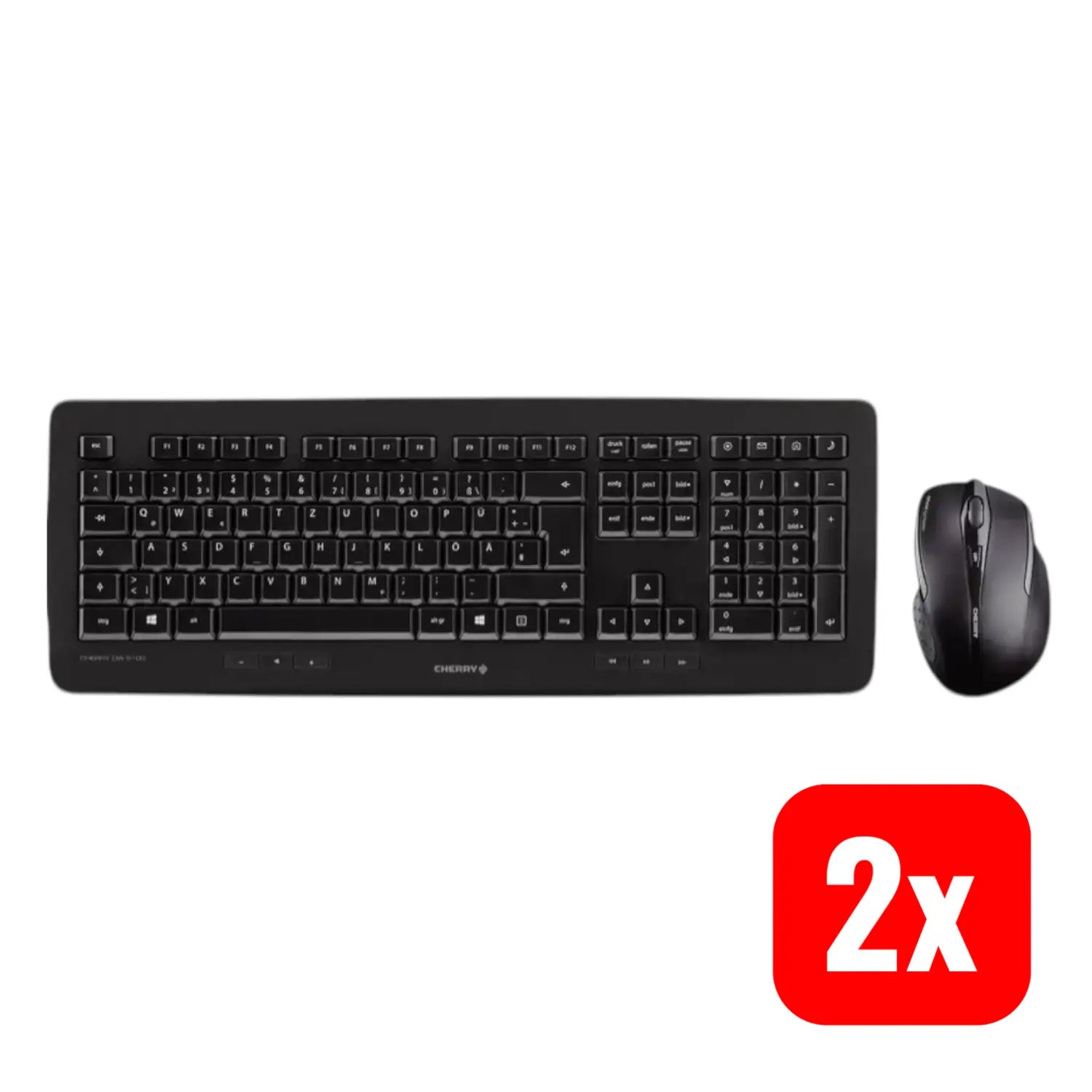 B-Ware Cherry Dw5100 Funk Tastatur Maus Set Wireless Infrarot Computer Schwarz 2 Sets - 4025112087516