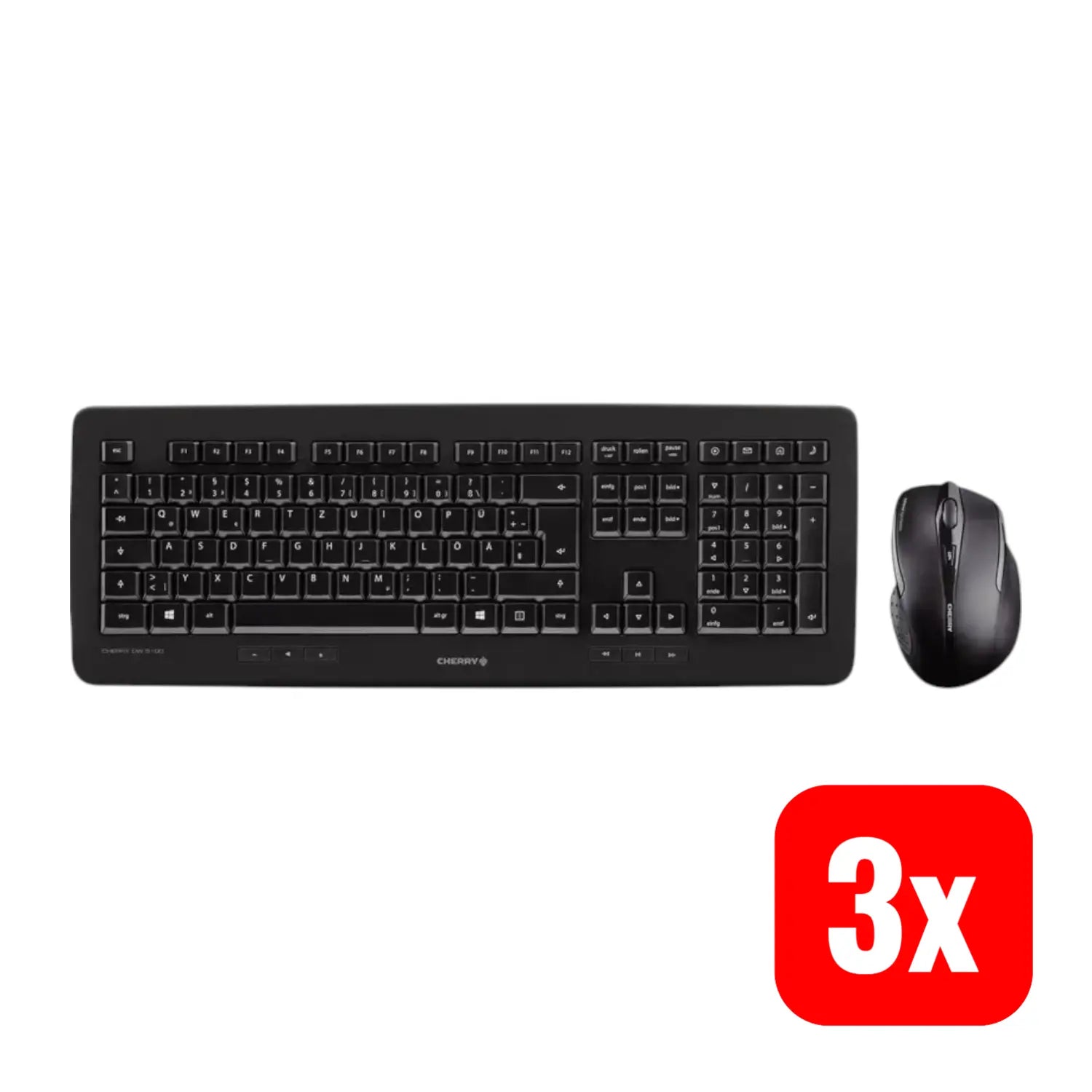B-Ware Cherry Dw5100 Funk Tastatur Maus Set Computer Wireless  Infrarot Schwarz 3 Sets - 4025112087516