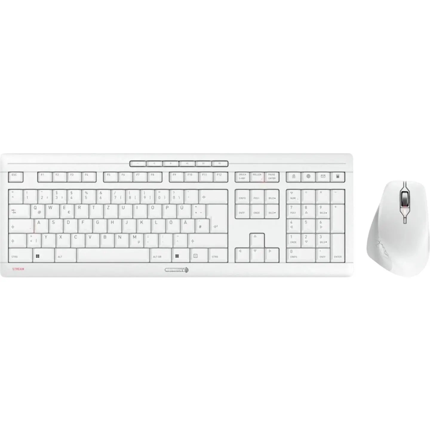 B-Ware Cherry Tastatur Maus Set Keyboard Funk Qwertz Deutsch Weiß - 4025112109898