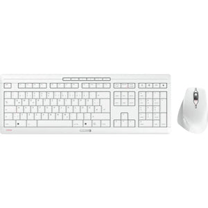 B-Ware Cherry Tastatur Maus Set Keyboard Funk Qwertz Deutsch Weiß