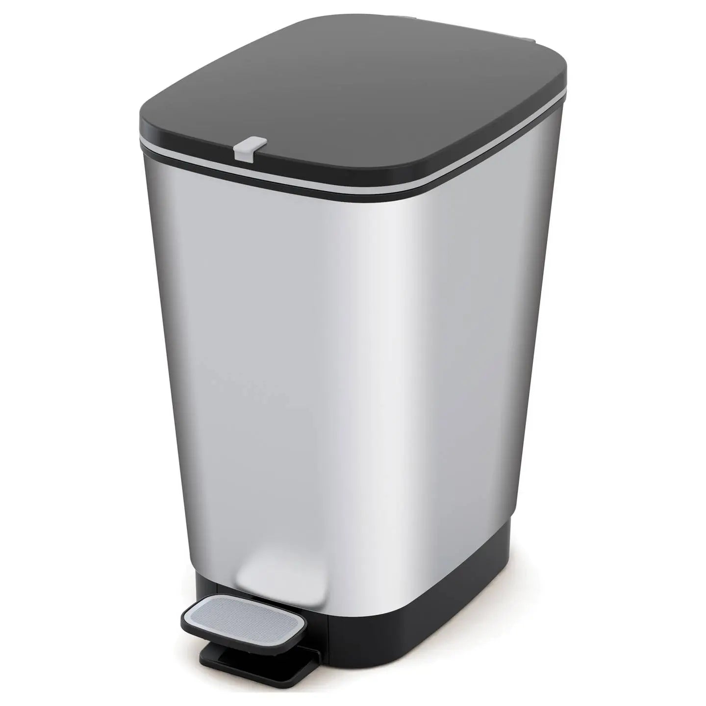 B-Ware Curver Chic Bin Style Abfallbehälter Mülleimer Mülltonne Silber Kunststoff 45 L - 8013183073336