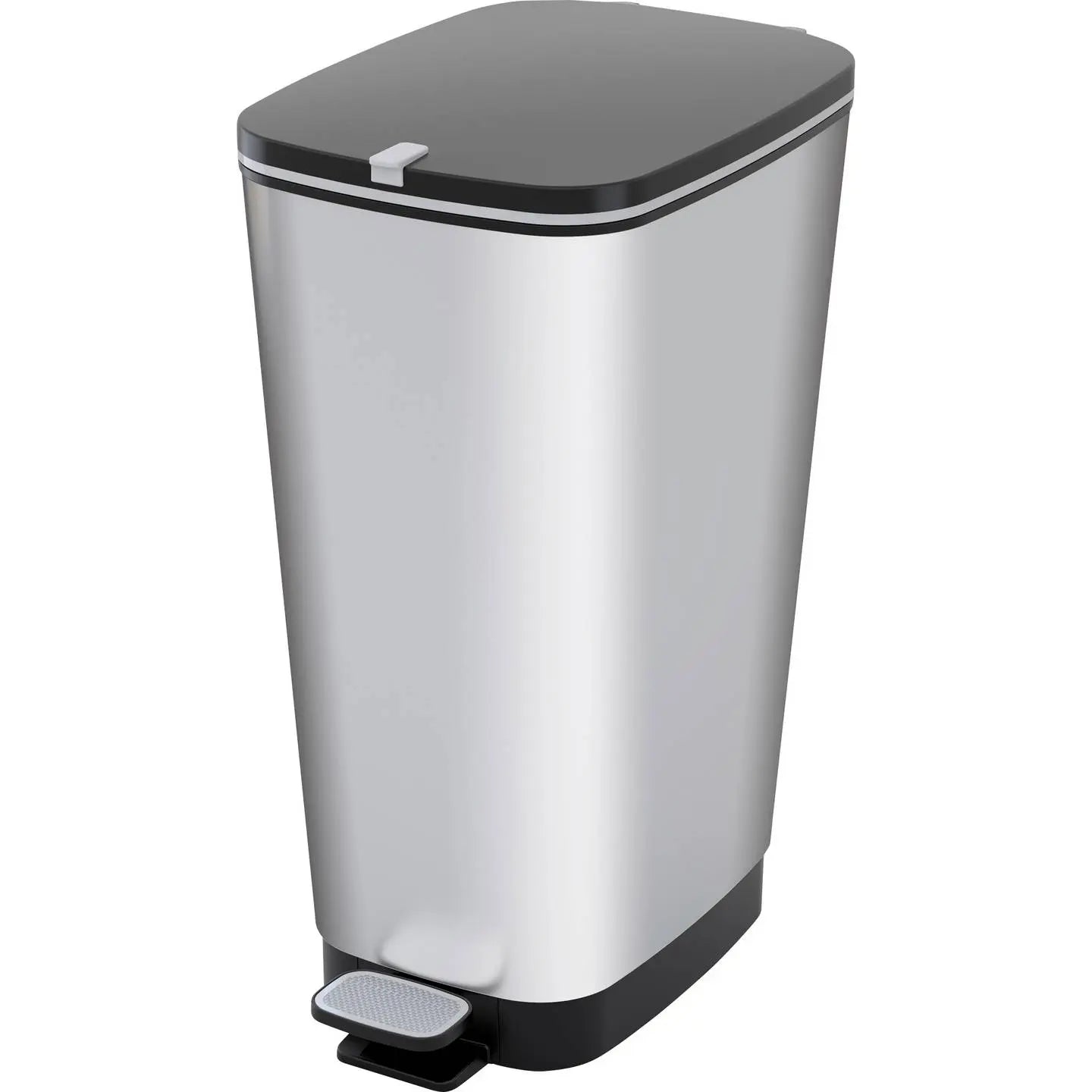 B-Ware Curver Chic Bin Style Abfallbehälter Mülleimer Mülltonne Silber Kunststoff 45 L - 8013183073336
