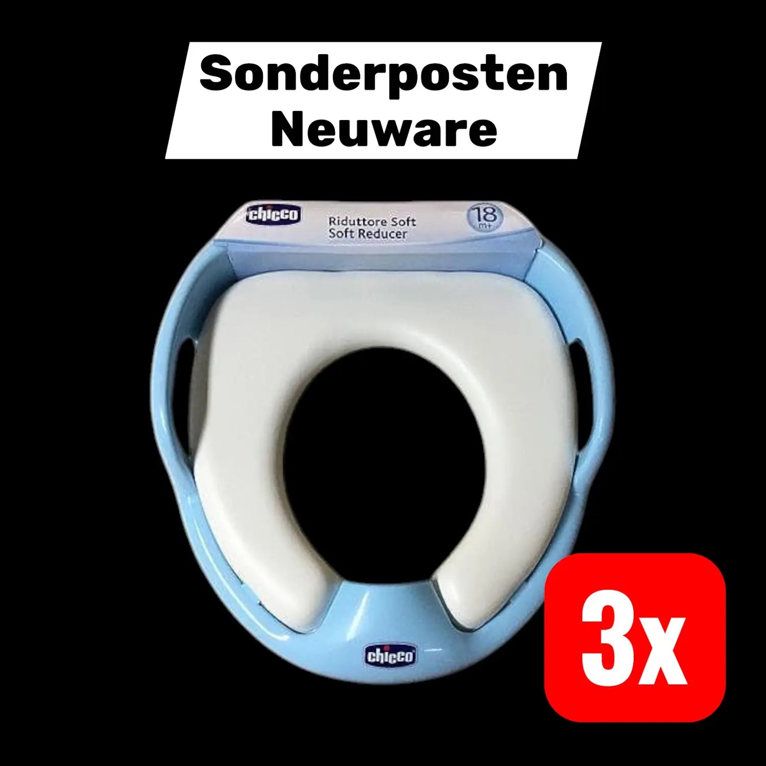 B-Ware Chicco Blau Erstausstattung Wc Softsitz Griffen Kindertoilettensitz 3 Stück - 8058664011544