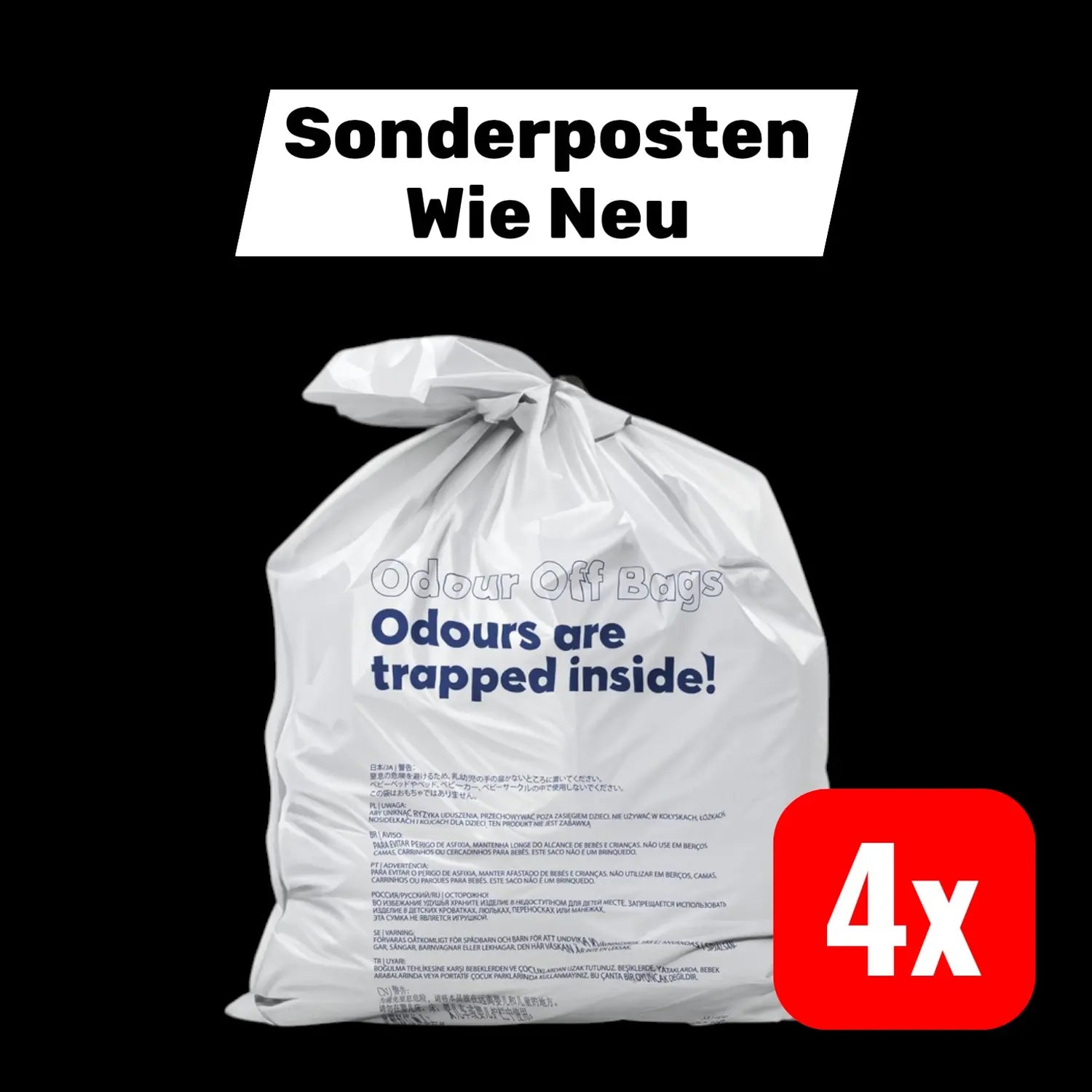 B-Ware Chicco Müllbeutel Beutel Odour Off 3x15 Stück Geruchsschutz Windelbeutel 4  Sets - 8058664180769