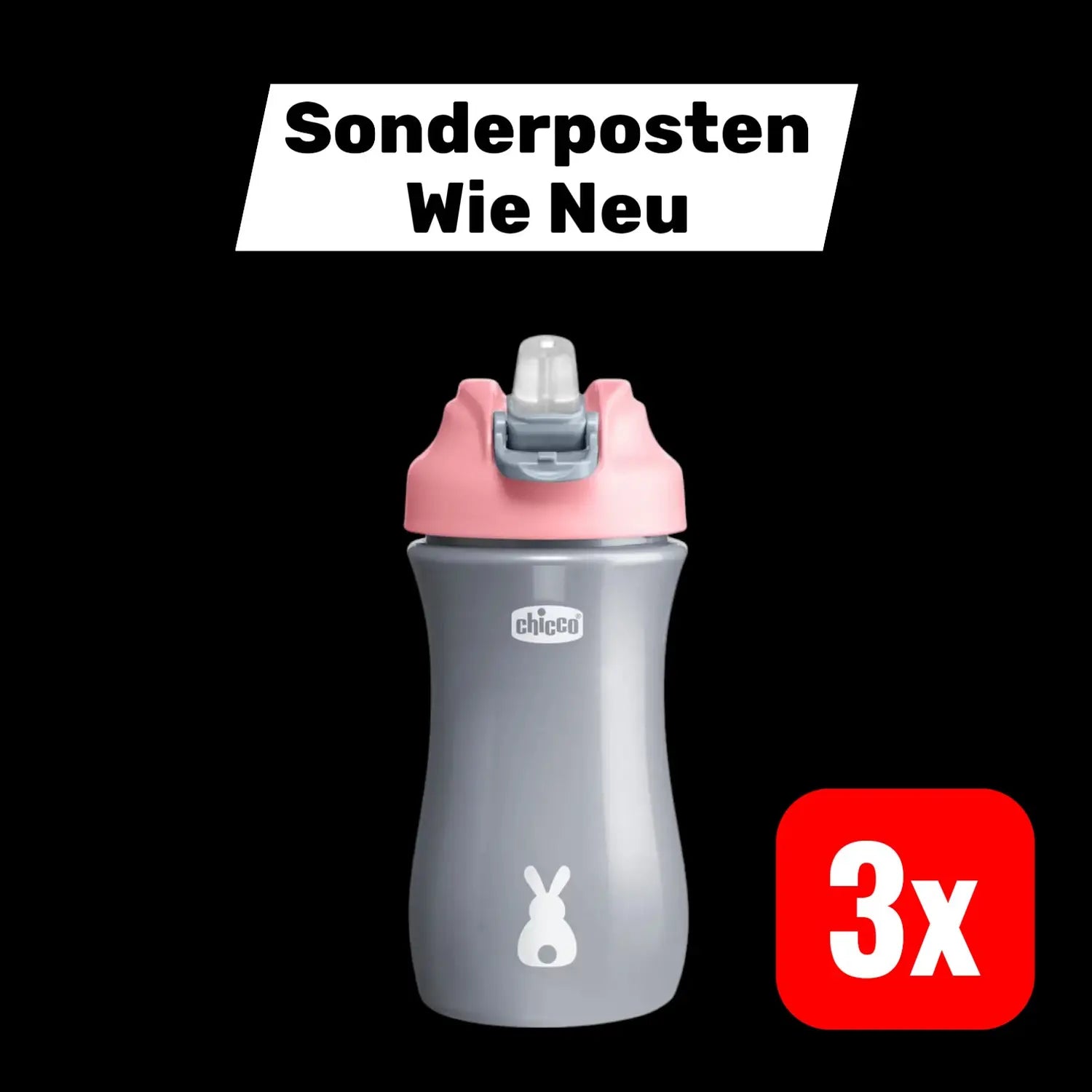 B-Ware Chicco Trinkbecher Becher Pop Up Cup 350ml Kinderflasche Trinkflasche 3 Stück - 8058664144808