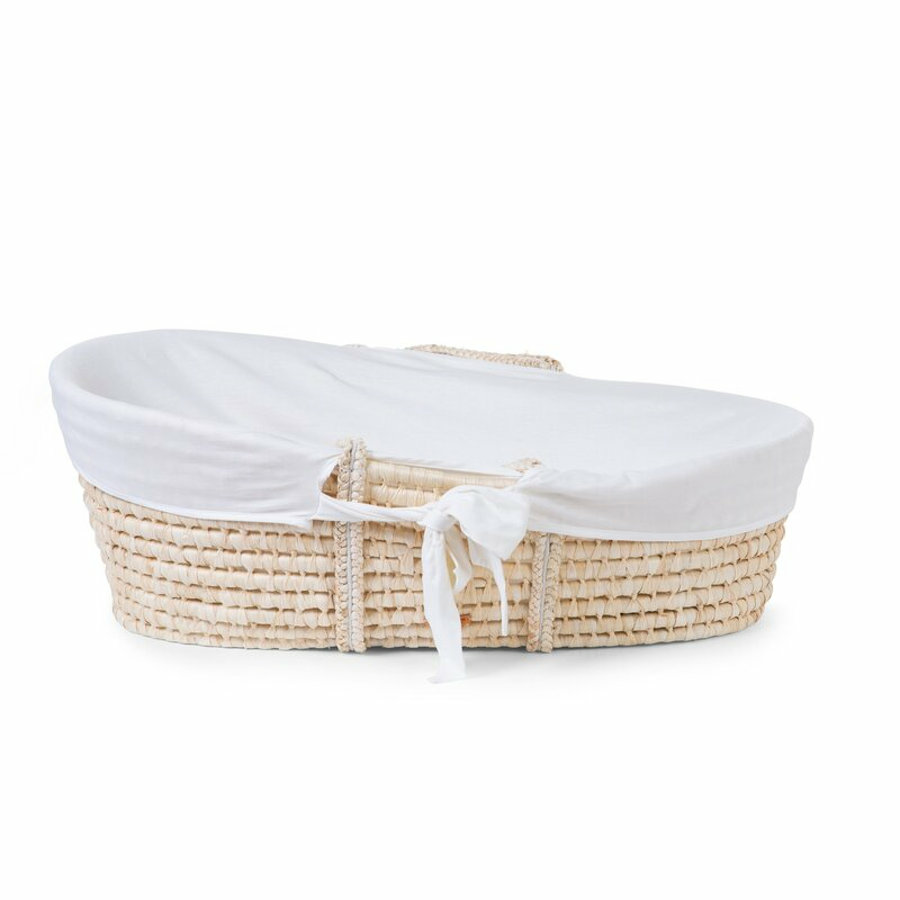 B-Ware Childhome Moseskorb Babykorb Korb Aus Maisblatt Inkl. Matratze Bezug Weiß - 5420007161156