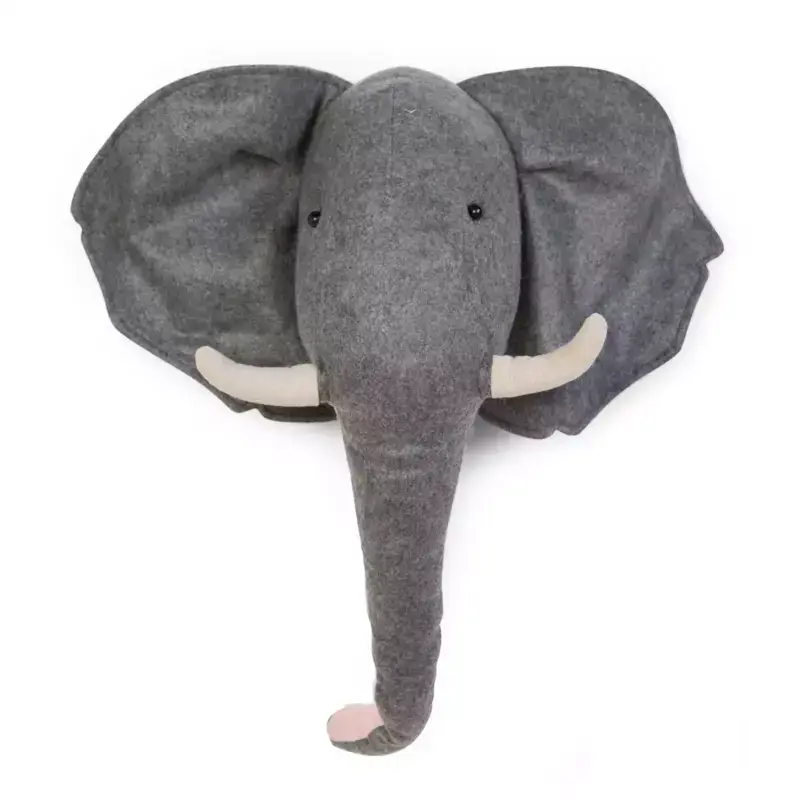B-Ware Childhome Tierkopf Wanddeko Tierkopf Elefant Wanddekoration Kinderzimmer Grau - 5420007144814