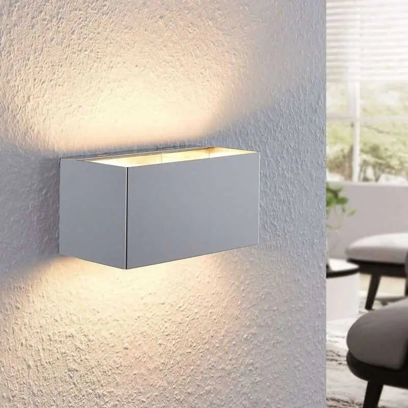 B-Ware Lindby Wandlampe Wandleuchte Chrom Nehle Eckig 2 Flammig Glas G9 Led Leuchte - 4251096560305