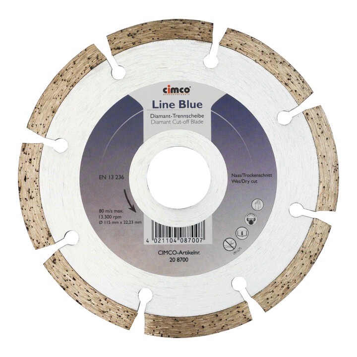 Cimco Diamanttrennscheibe Trennblatt D115mm Winkelschleifer Kalksandstein 4 Stüc B-Ware - 4021104087007