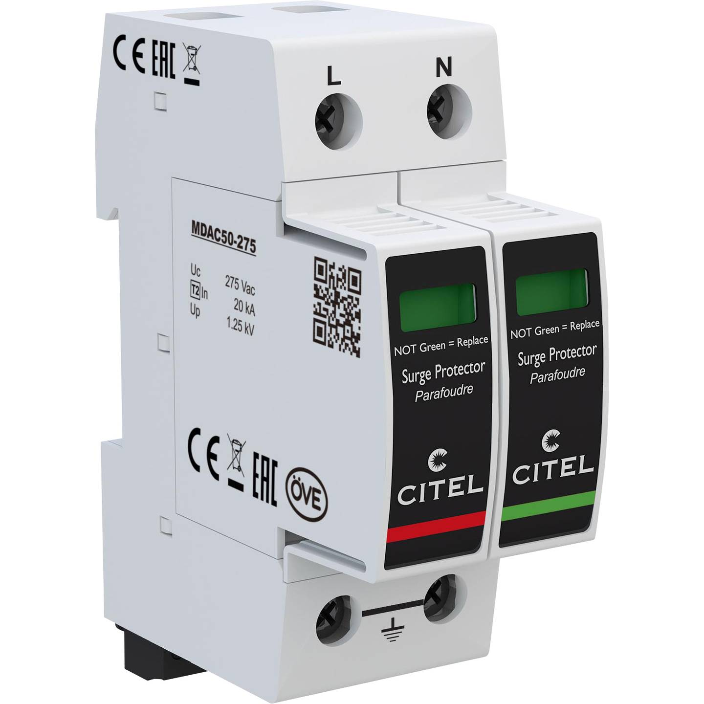 B-Ware Citel Kombiableiter überspannungsschutz Verteilerschrank 50k A Dac50 S11275 - 3309450002341