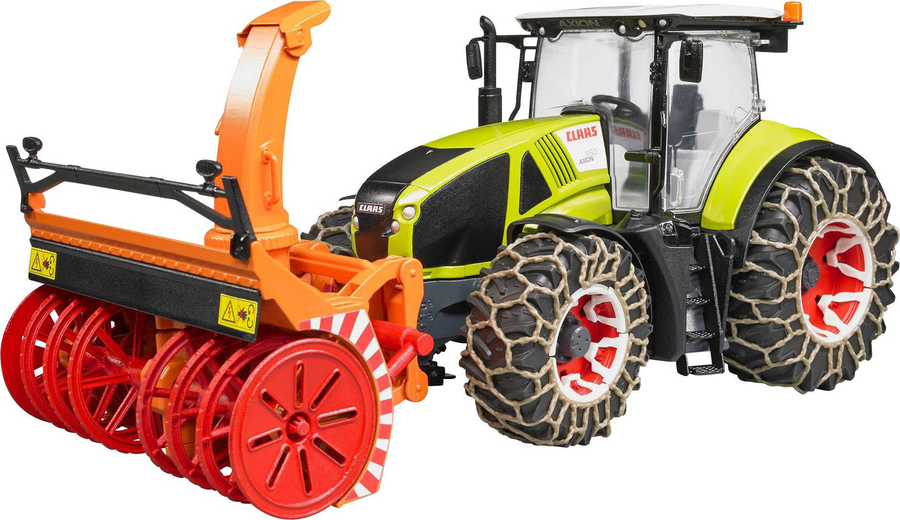 Bruder Claas Axion 950 Trecker Traktor Schneeketten Schneefräse 48x18x21 Cm 1:16 B-Ware - 4001702030179