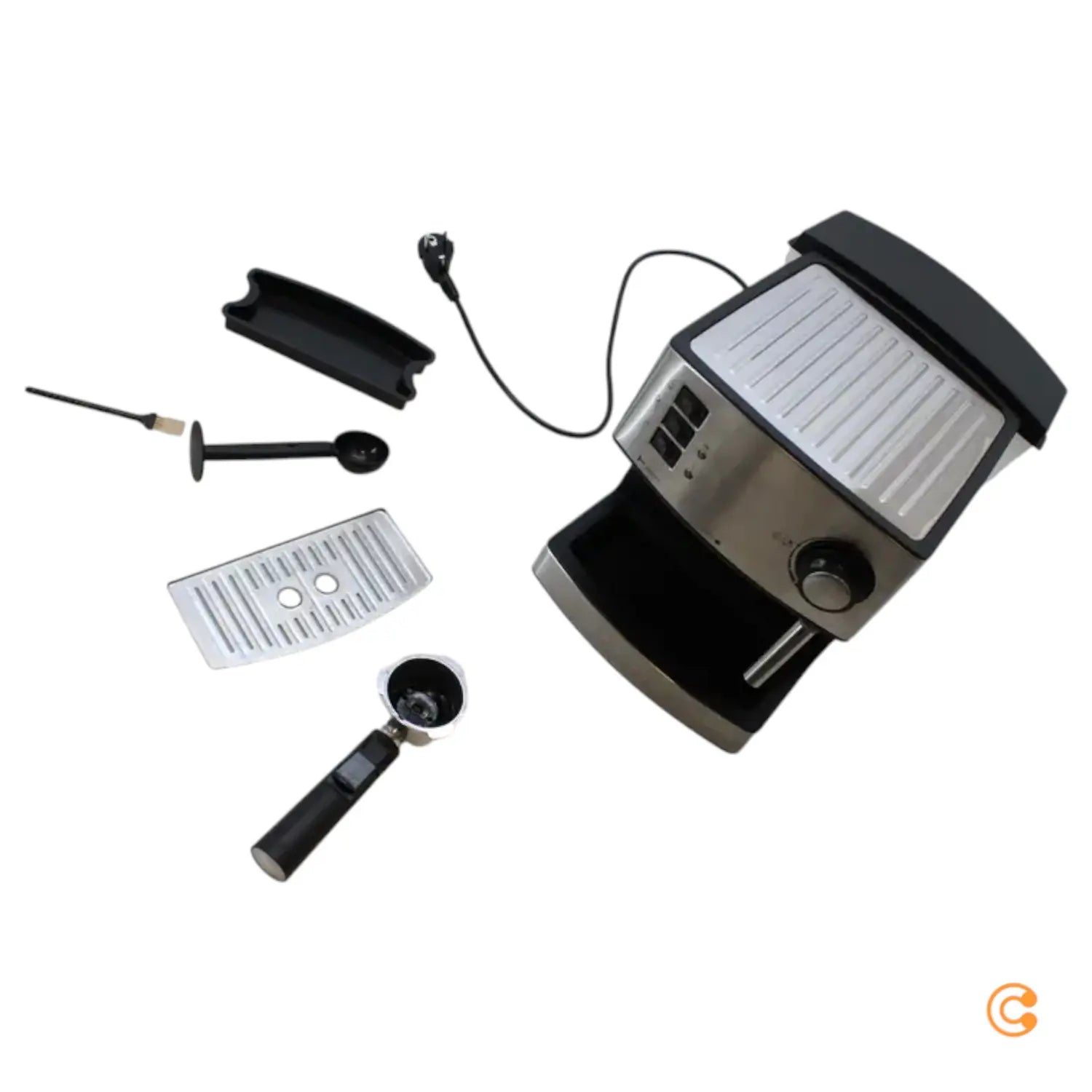 B-Ware Clatroni Siebträgermaschine Es 3643 Schwarz 850 W Tassenwärmer Siehe Text/Foto - 4006160633382