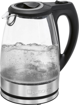 B-Ware Clatronic Wks 3744 G Wasserkocher Schnurlos Edelstahl Glas 1,7 L 1700ml 2200 W