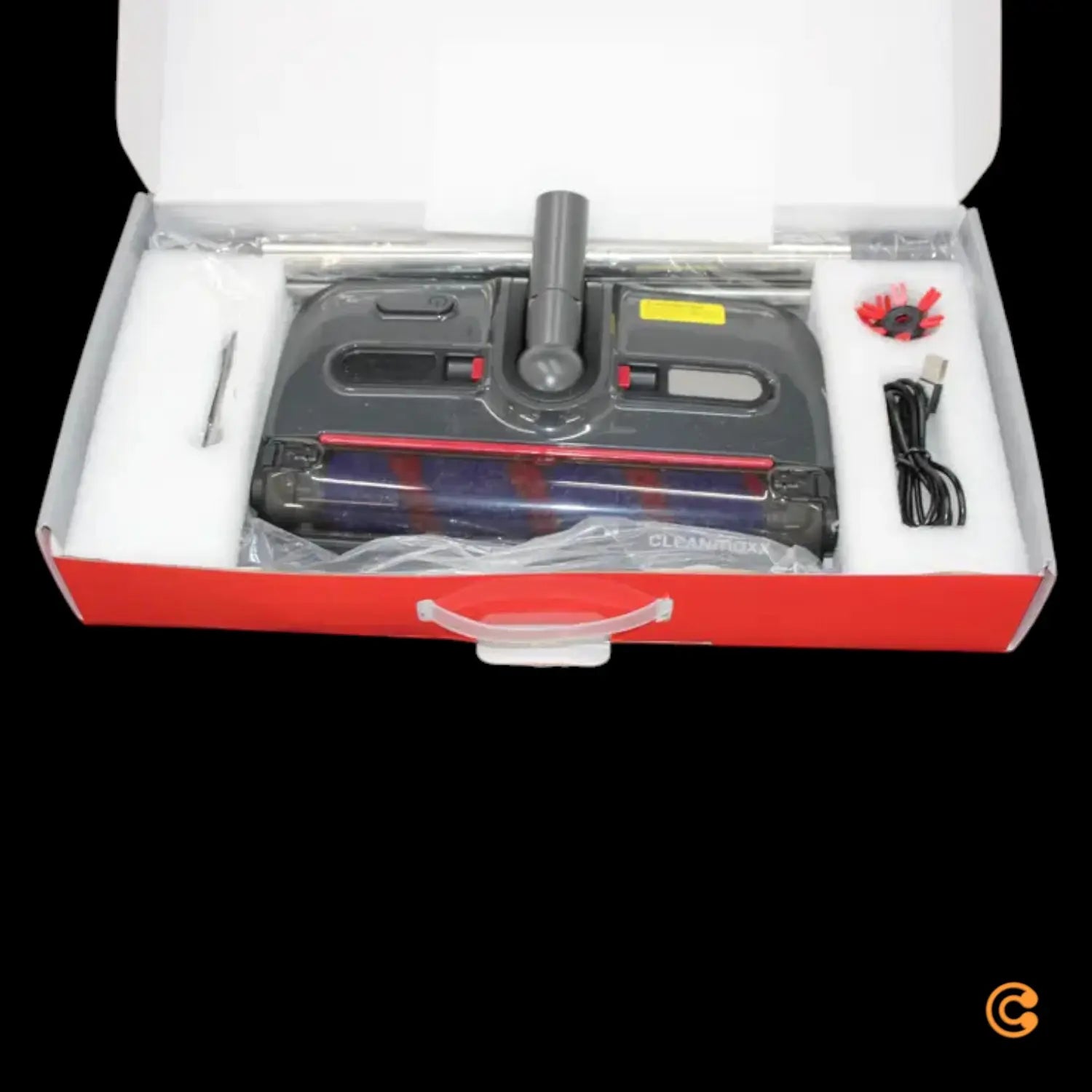 B-Ware Cleanmaxx Akku Besen Kehrbesen Grau Led Besen Stielbesen Teppich Laminat Fliesen - 4067522088813