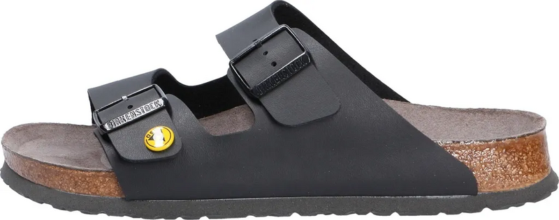 B-Ware Birkenstock Clog Pantoletten Arizona Esd Gr.42 Schwarz Obermaterial Birko Flor - 4052001200053