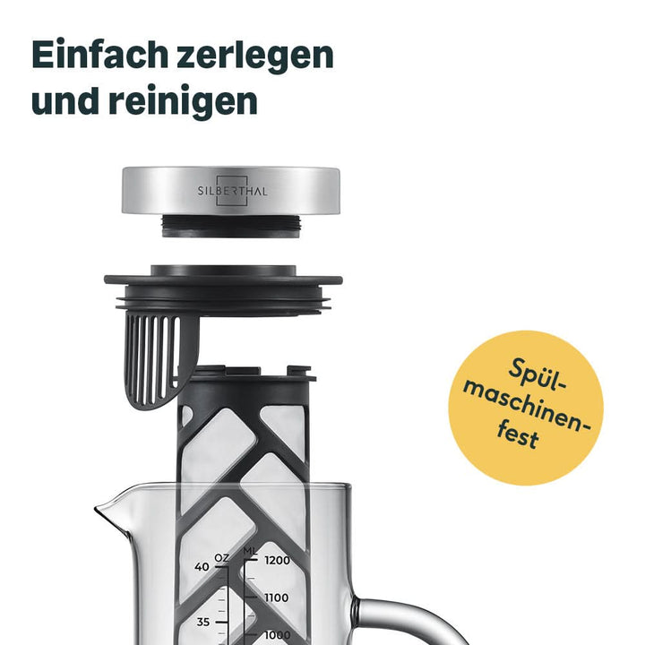 Cold Brew Karaffe 2.0 Kaffeebereiter Glaskanne Cold Brew Kaffee Filter 1,3 L - 4260470462203