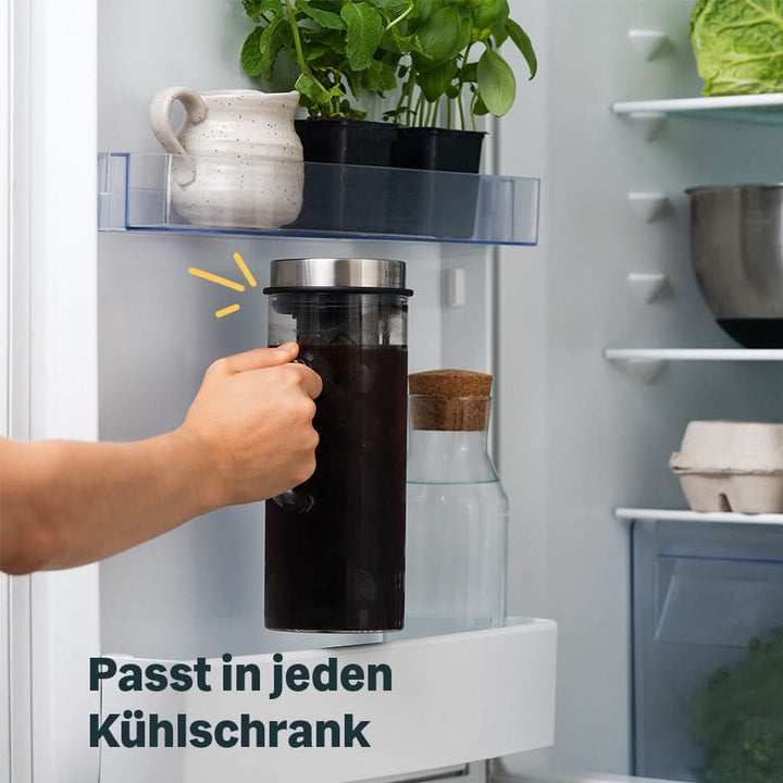 Cold Brew Karaffe 2.0 Kaffeebereiter Glaskanne Cold Brew Kaffee Filter 1,3 L - 4260470462203