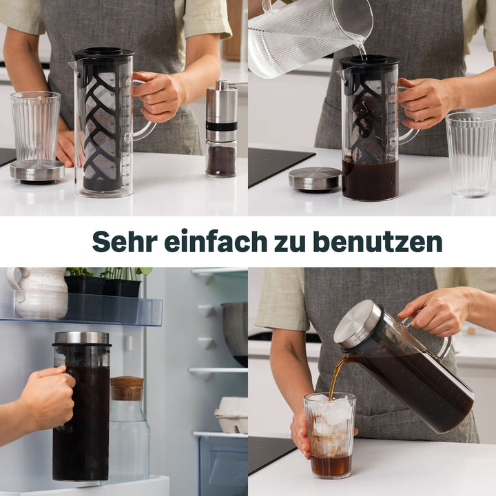 Cold Brew Karaffe 2.0 Kaffeebereiter Glaskanne Cold Brew Kaffee Filter 13l Sk845 - 4260470462203