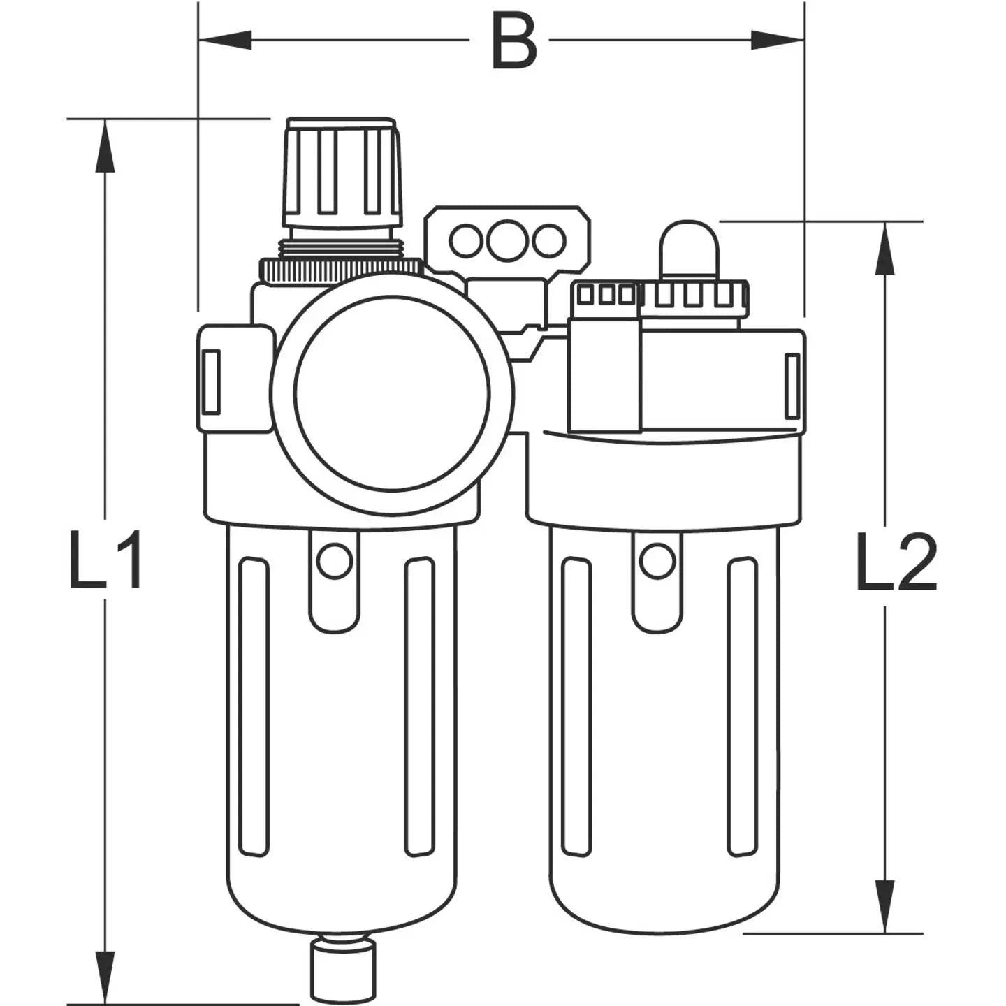 B-Ware Ks Tools Competition Druckluft Wartungseinheit Set Druckregler Druckluft Filter  - 4069465008187