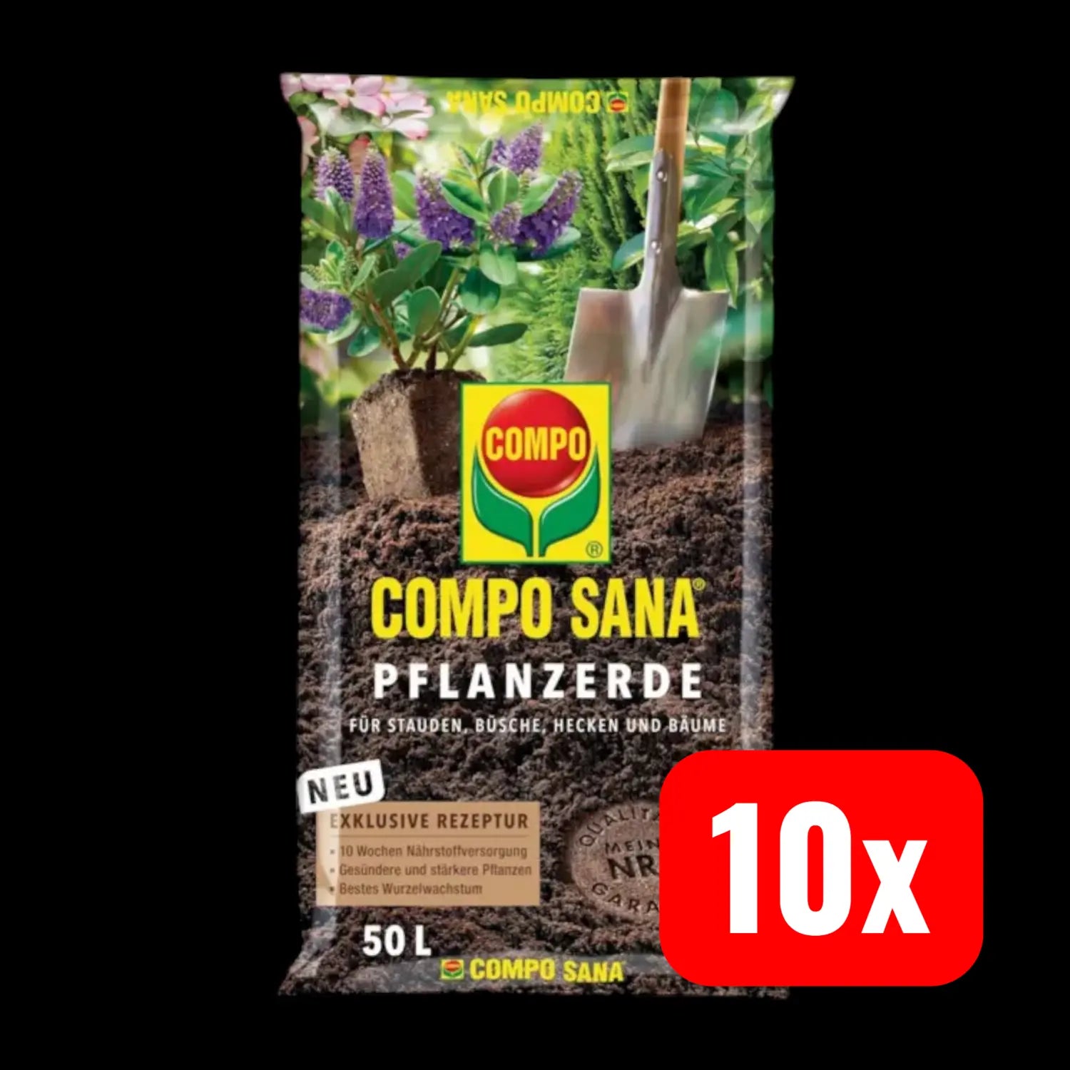 B-Ware Compo Pflanzerde Blumenerde Erde Sana Gartenerde Stauden Sträucher 50 L 10 Stück - 4008398101763