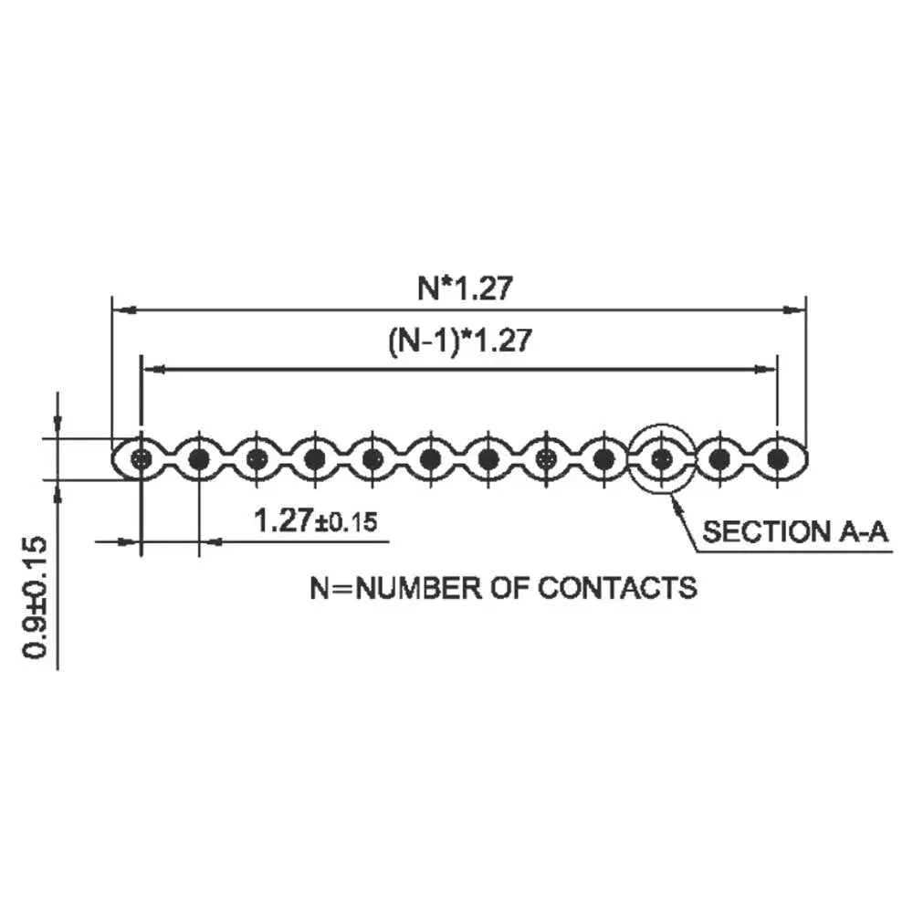 Connfly Ds1057 64 A282 R 76.5 Flachbandkabel Kabel Leitung 76.2 M 1.27 Mm B-Ware