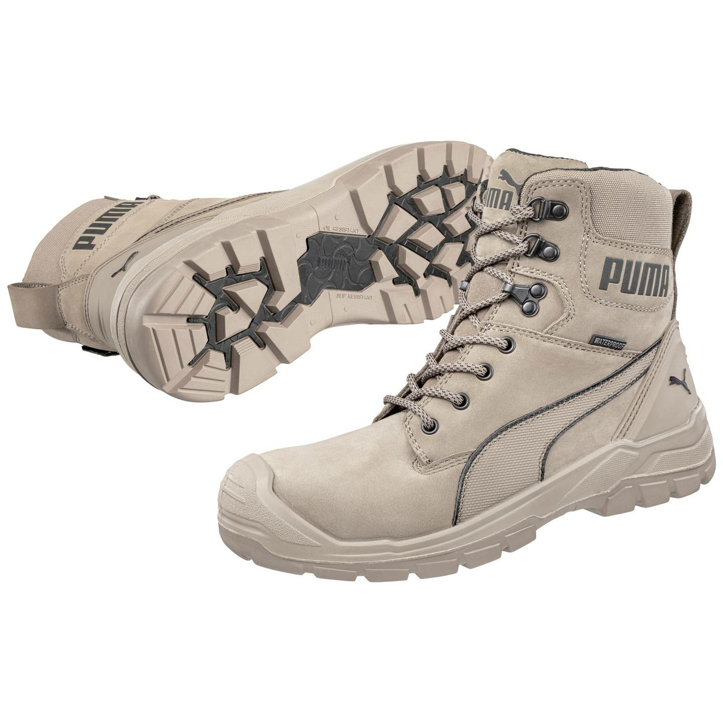 Puma Safety Conquest Stone S3 High Gr 45 Arbeitsstiefel Sicherheitsstiefel Stone B-Ware - 4051428070386