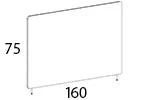 B-Ware Con Set Tischabtrennung 160x75 Cm, Grau Sichttrenner Sichtschutz - 5704142147481