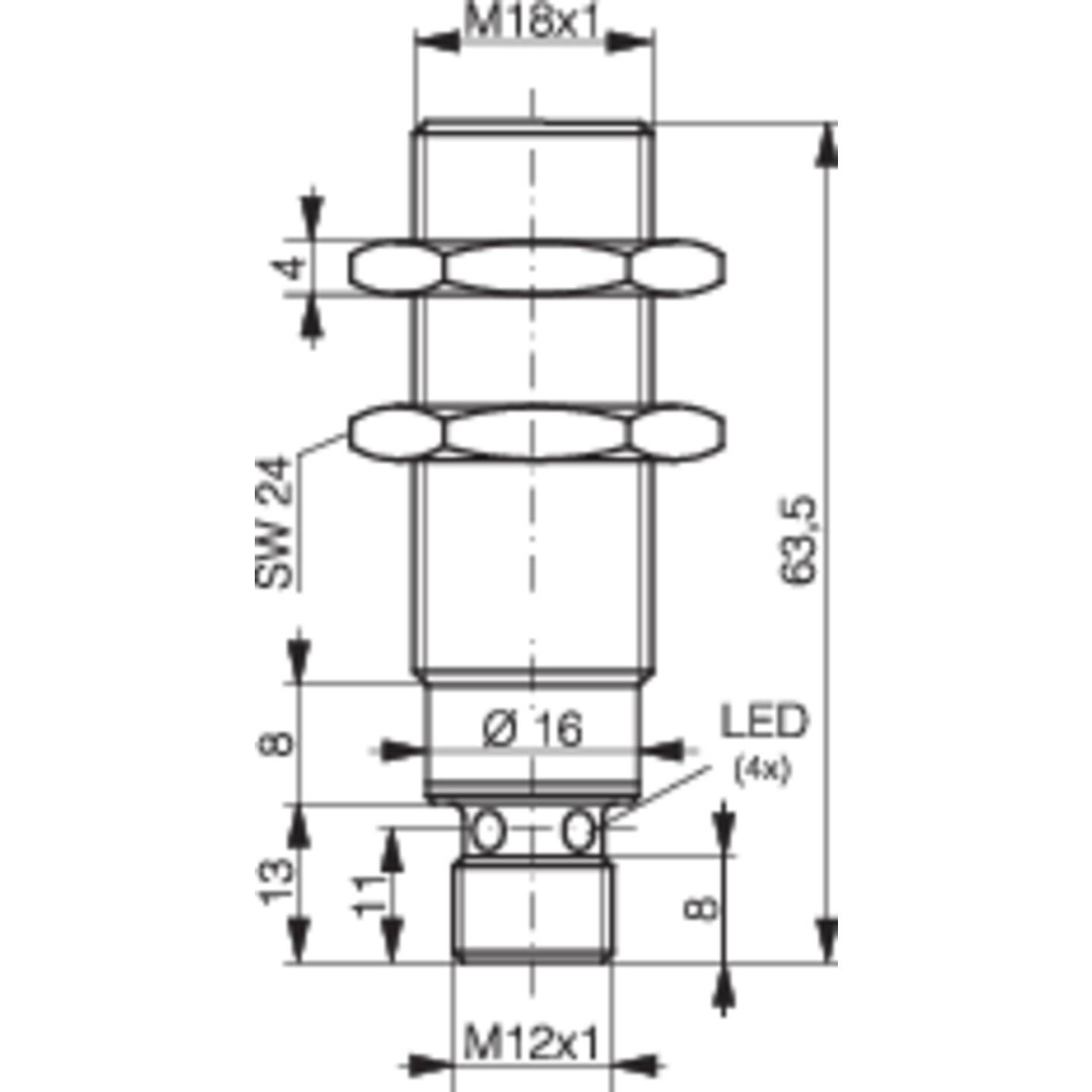 Contrinex Näherungsschalter Sensor Ind.Sens. Dw As 623 M18 002 M18 Messing B-Ware - 2050000033643