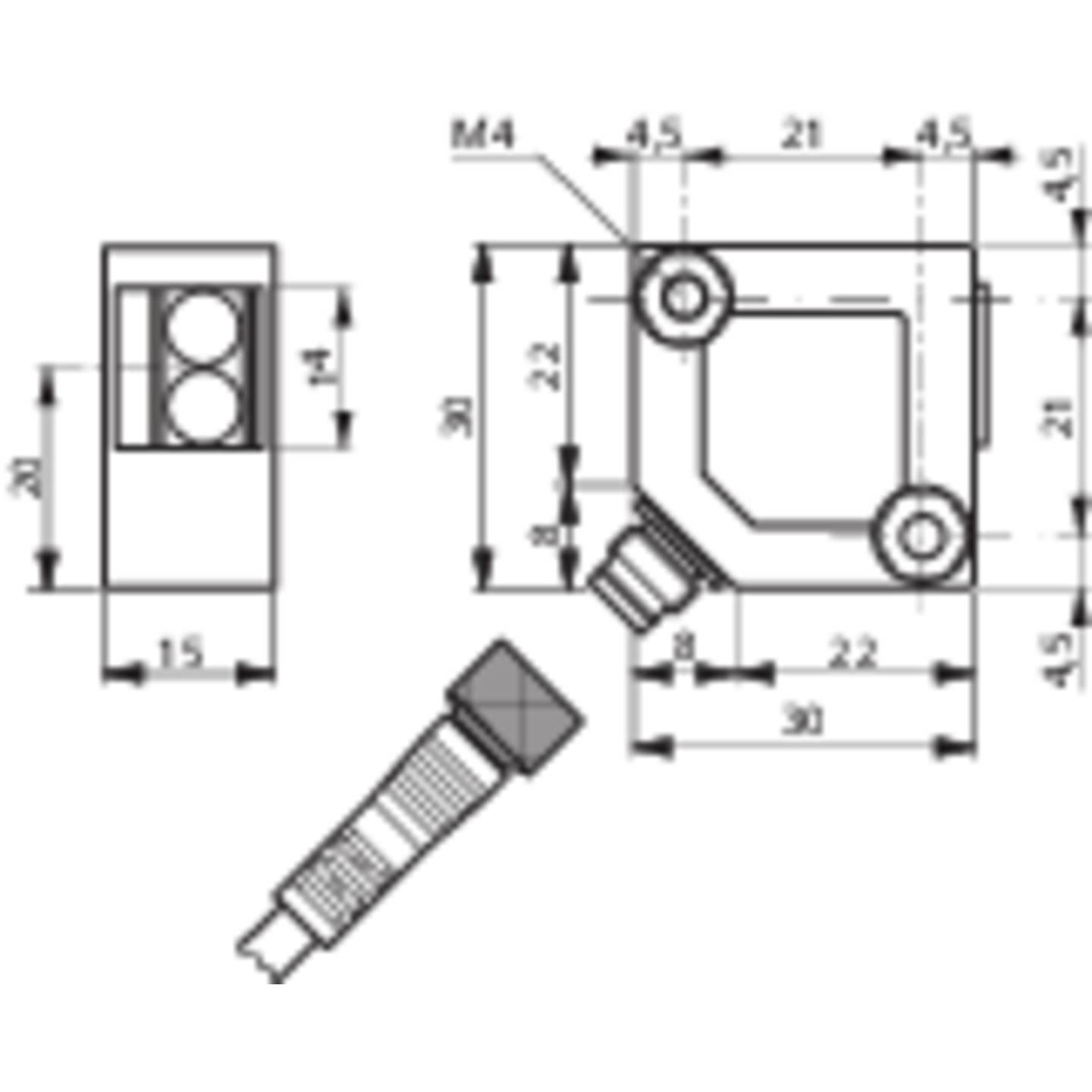 B-Ware Contrinex Reflexions Lichttaster Sensor Lichtschranke Lts 3031 303 Hellschaltend - 2050000034374