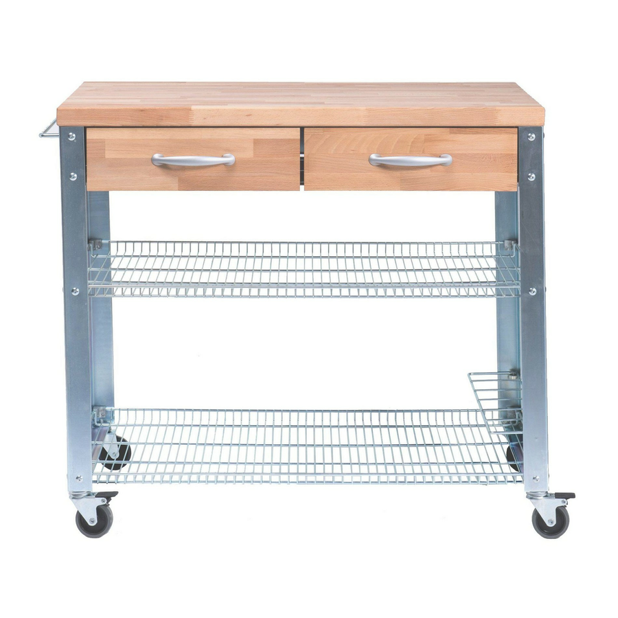 Jan Kurtz Cook Küchenwagen Servierwagen Beistellwagen Küchenhelfer Buche Metall B-Ware - 4021224959598
