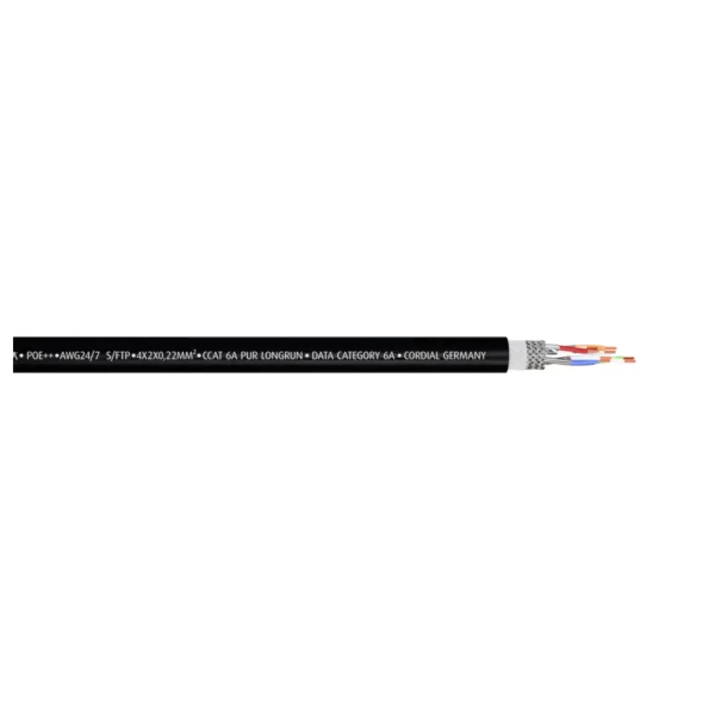 B-Ware Cordial Netzwerkkabel Patchkabel Ethernet Kabeltrommel Schwarz Outdoor Po E 50m - 4250197665575