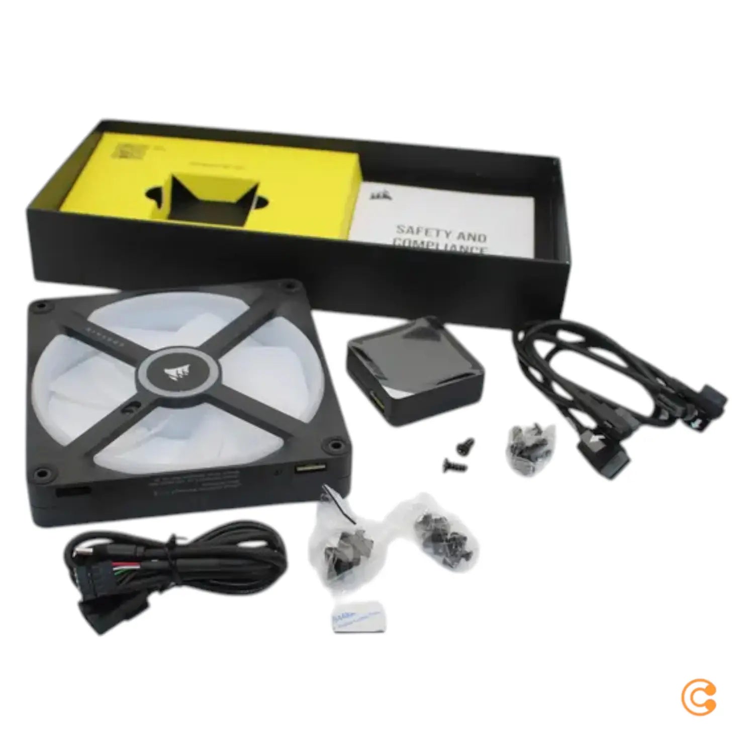 B-Ware Corsair Lüfter Ventilator Starter Kit Rgb 140mm 2er Pack Hub Siehe Text/Foto - 840006697961