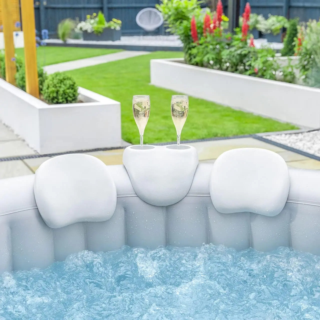 B-Ware Cosy Spa Whirlpool Zubehör Set Getränkehalter 2 Kopfstützen Pool Badewanne Bad - 1